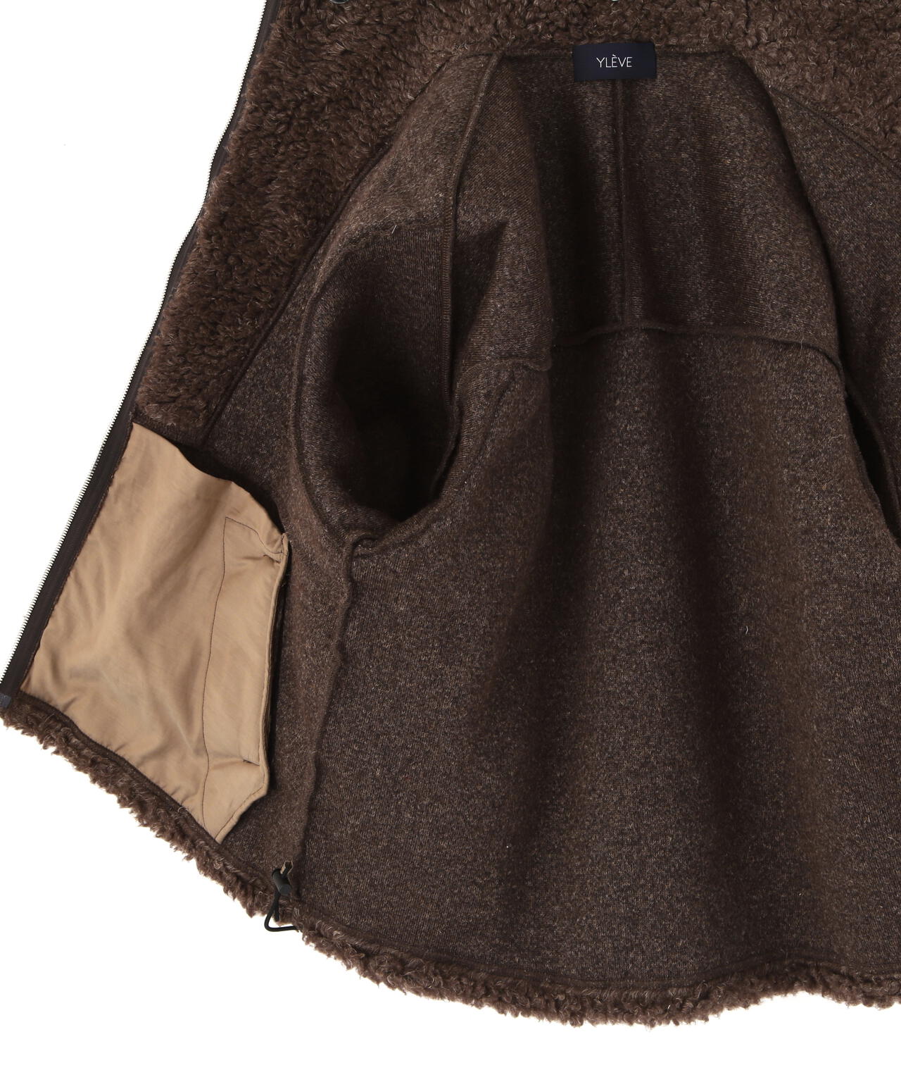 YLEVE / LINEN/RAMIE POLYESTER BOA BLOUSON