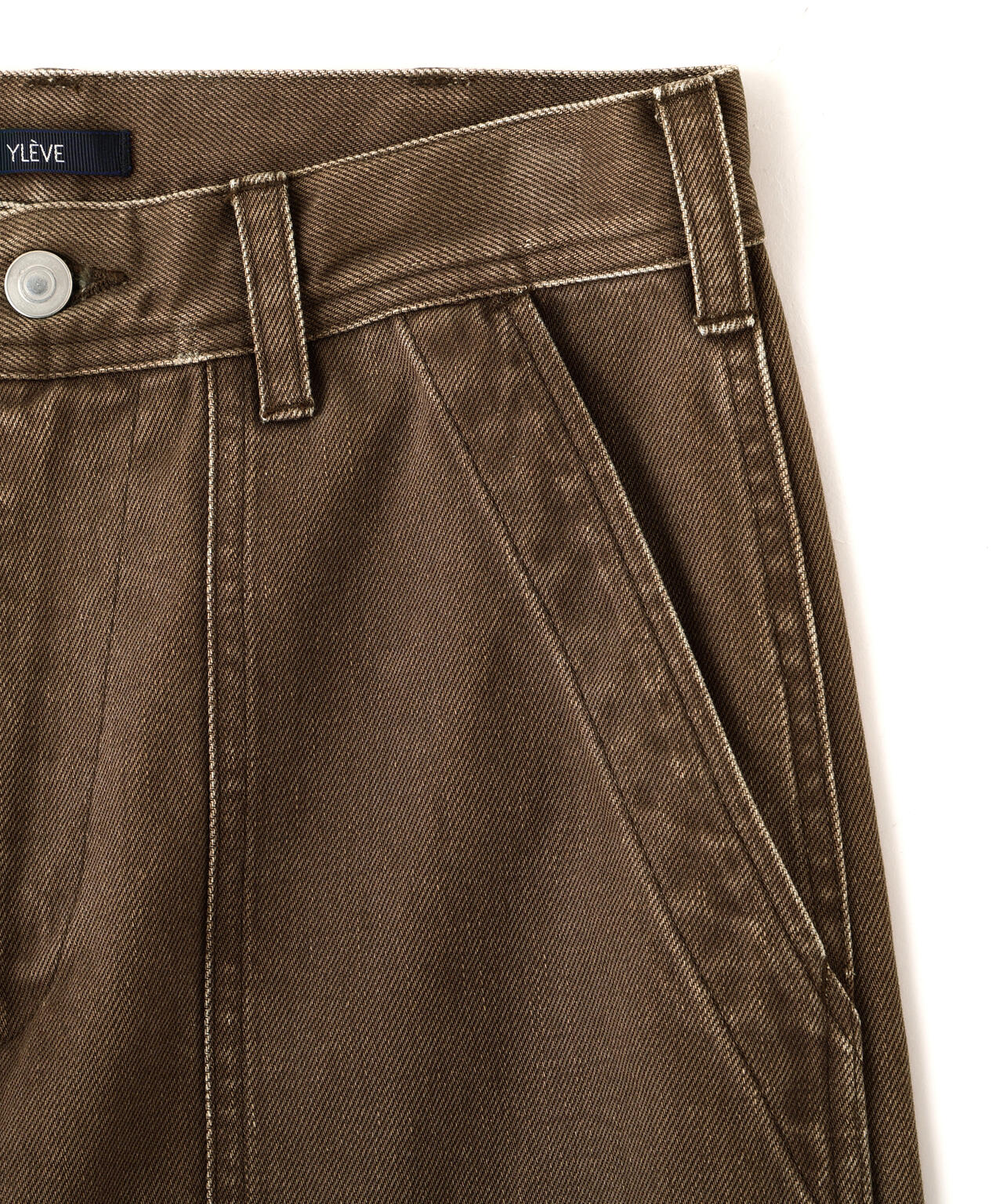 YLEVE / SUN-FADED COTTON TWILL PANTS