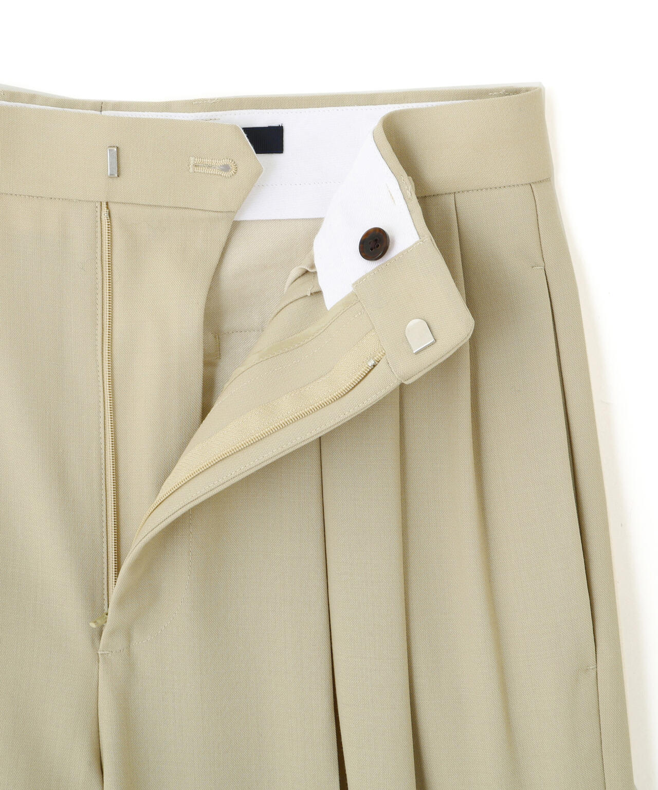 YLEVE / 2/72 SUPER 100’s WOOL HIGH-TWIST VOILE TROUSERS