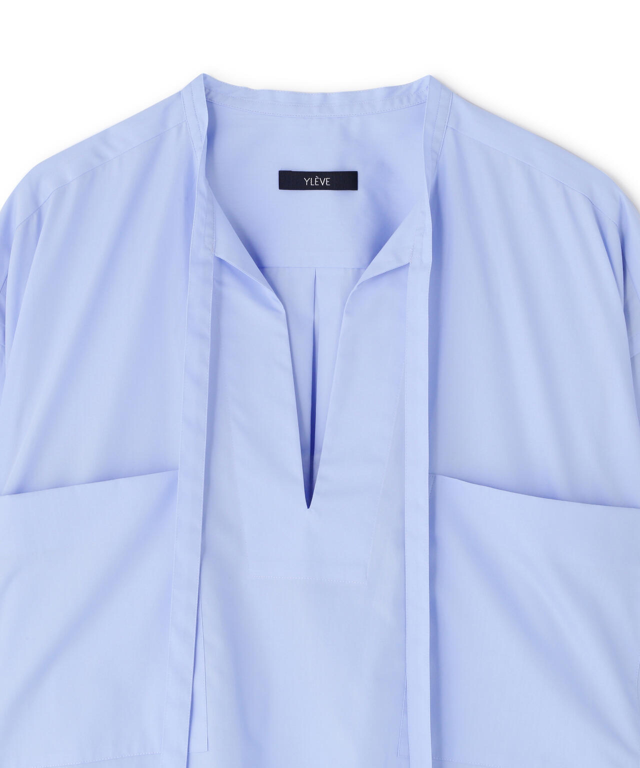 YLEVE / COTTON TYPEWRITER STRING SKIPPER SHIRT
