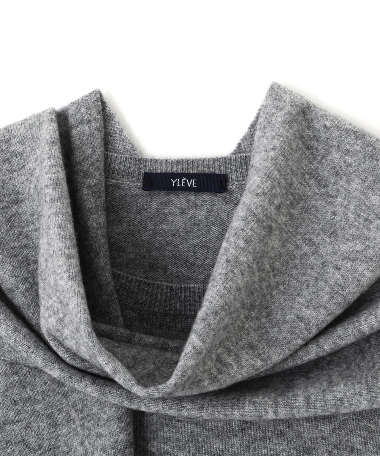 YLEVE / WOOL CASHMERE SCARF KNIT PULLOVER
