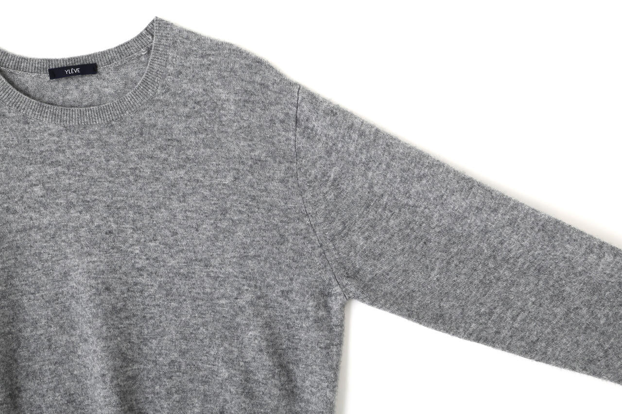 YLEVE / WOOL CASHMERE SCARF KNIT PULLOVER