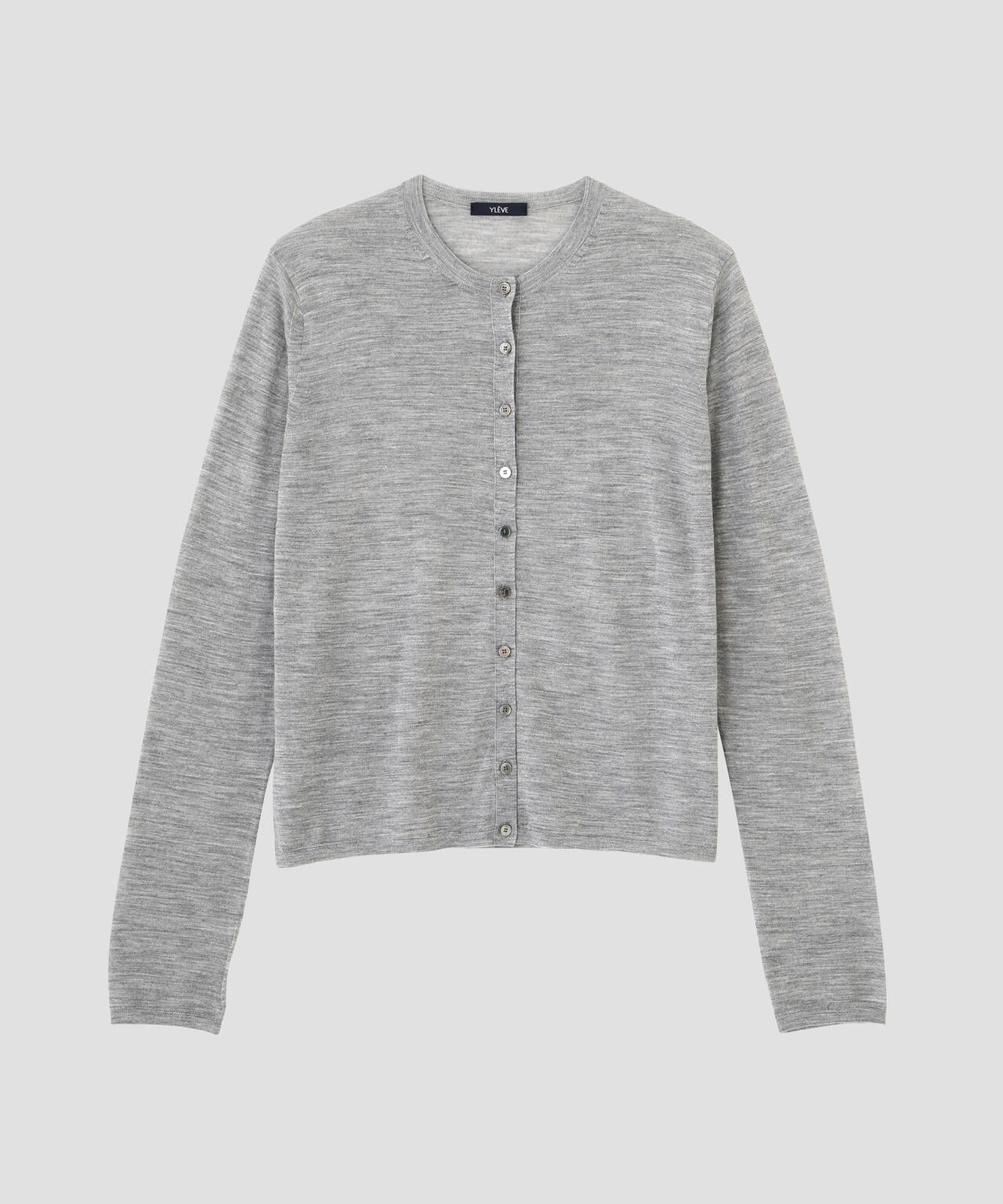 YLEVE / 2/100 FINE WOOL SHEER KNIT CARDIGAN