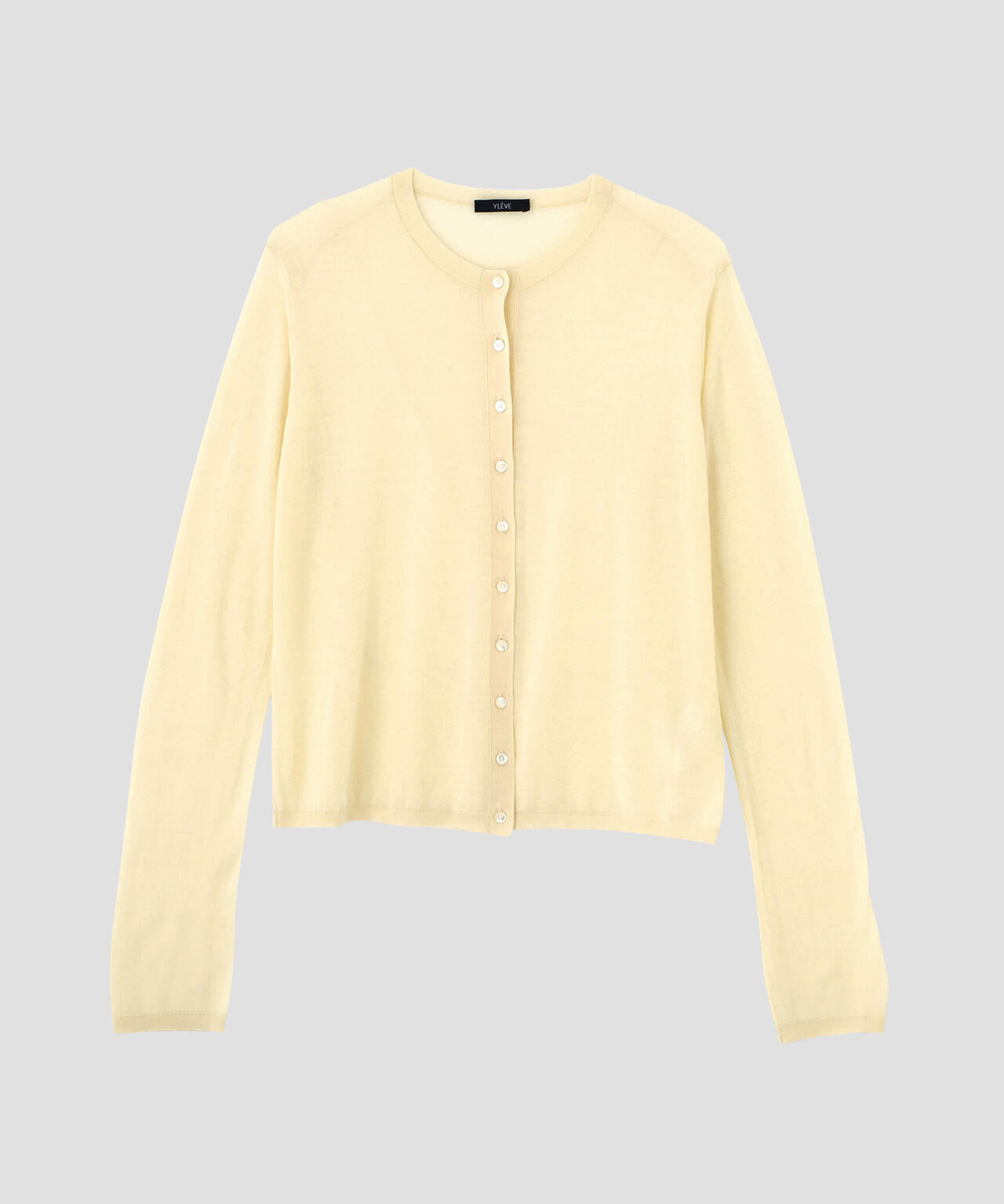 YLEVE / 2/100 FINE WOOL SHEER KNIT CARDIGAN