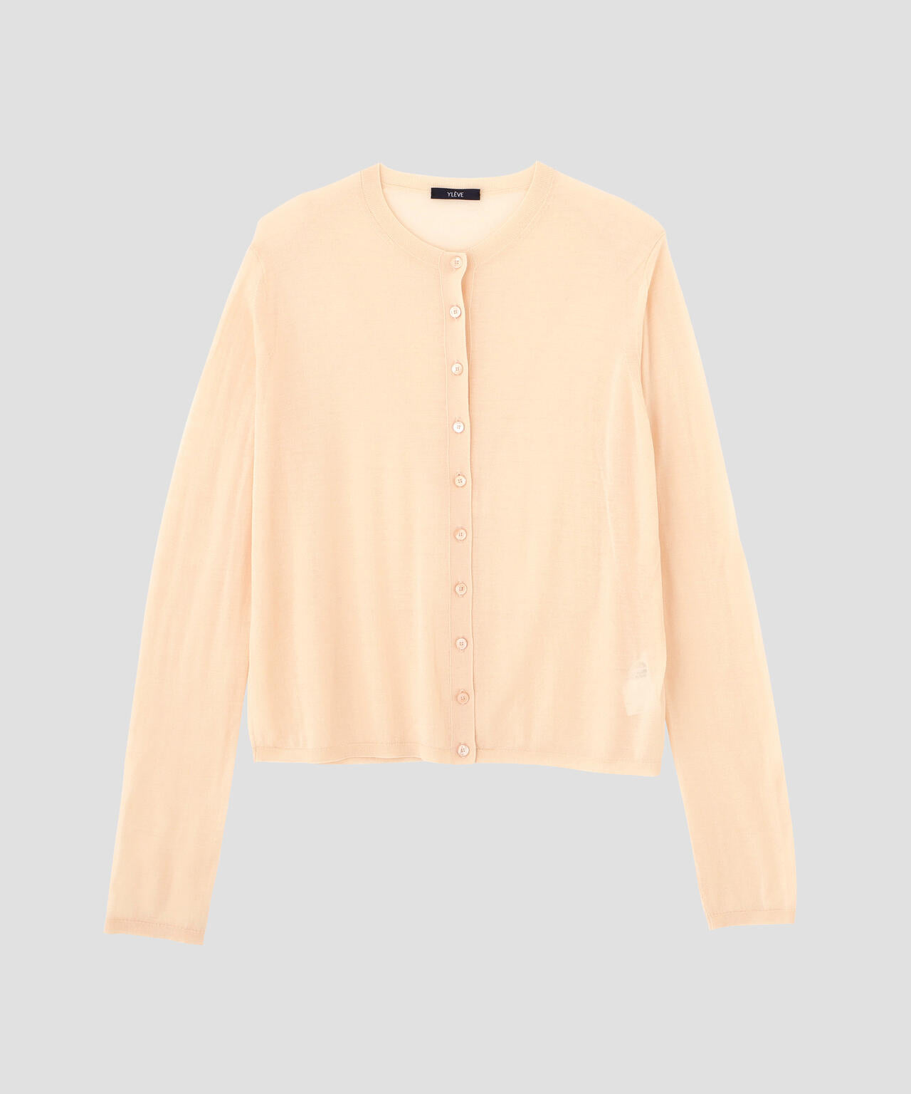 YLEVE / 2/100 FINE WOOL SHEER KNIT CARDIGAN