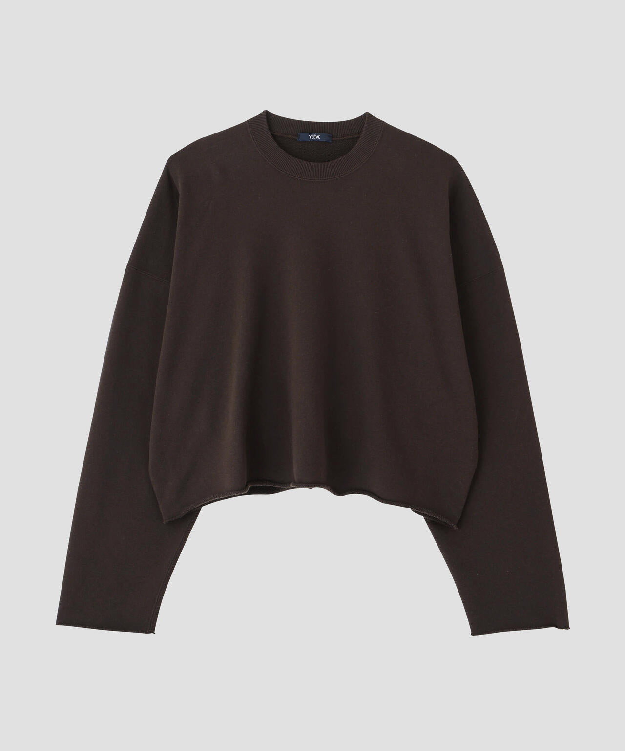 YLEVE / SOFT COTTON CUT OFF SWEAT SHIRT