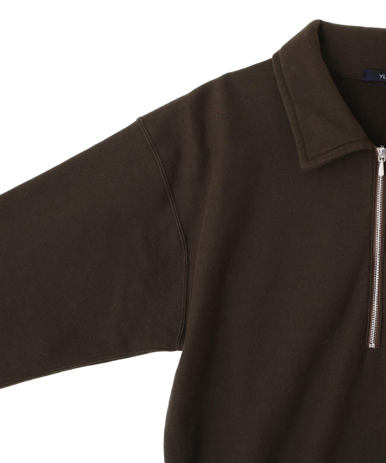 YLEVE / SOFT COTTON HALF ZIP SWEAT SHIRT
