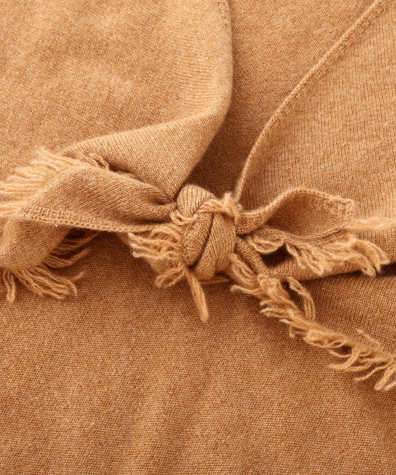YLEVE / CASHMERE KNIT TRIANGLE STOLE