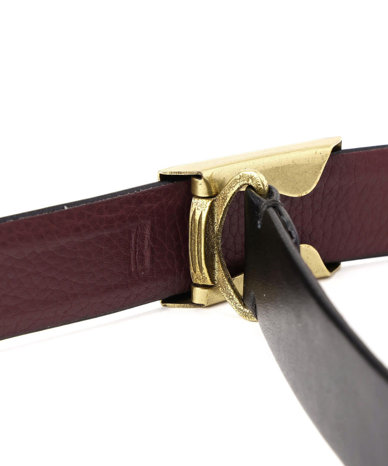 YLEVE / LEATHER BUCKLED BELT