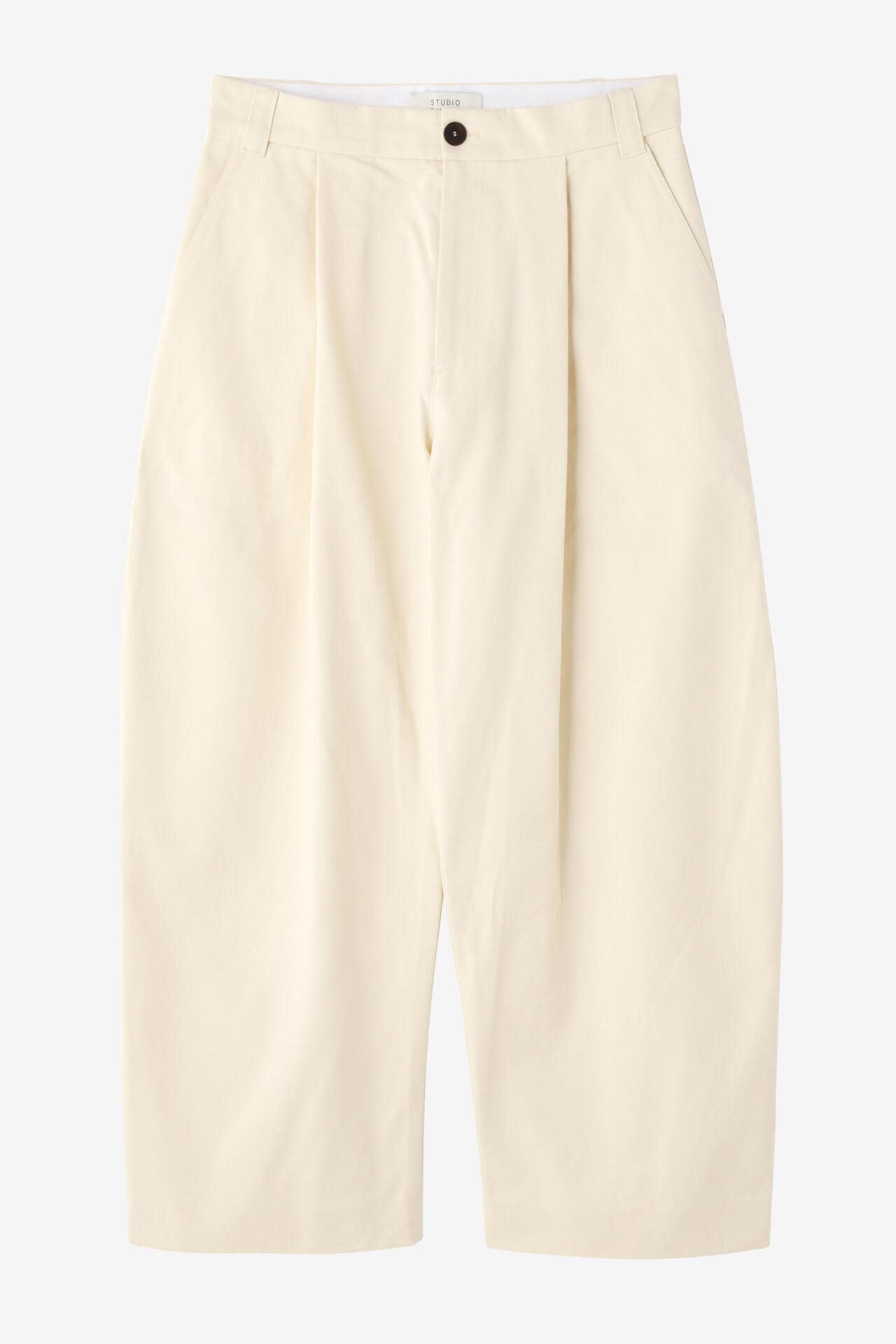 STUDIO NICHOLSON / PEACHED COTTON TWILL DEEP PLEAT VOLUME PANT