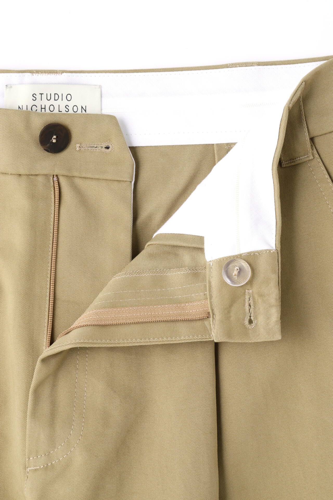 STUDIO NICHOLSON / PEACHED COTTON TWILL DEEP PLEAT VOLUME PANT