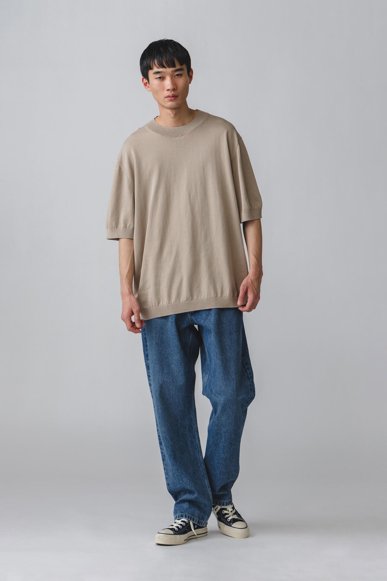 STUDIO NICHOLSON / 14OZ REGEN DENIM LOW RISE STRAIGHT LEG PANT