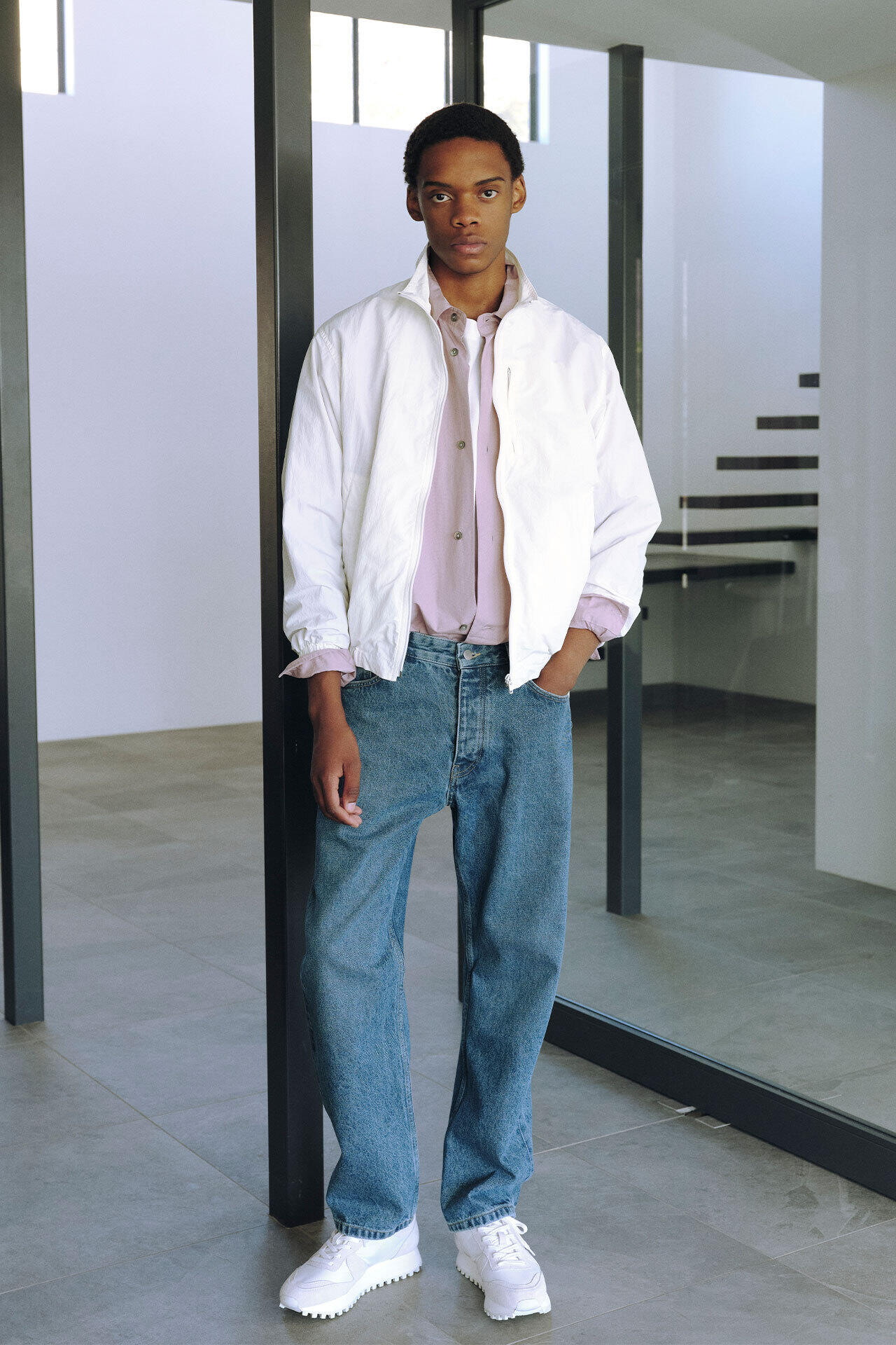 STUDIO NICHOLSON / 14OZ REGEN DENIM LOW RISE STRAIGHT LEG PANT