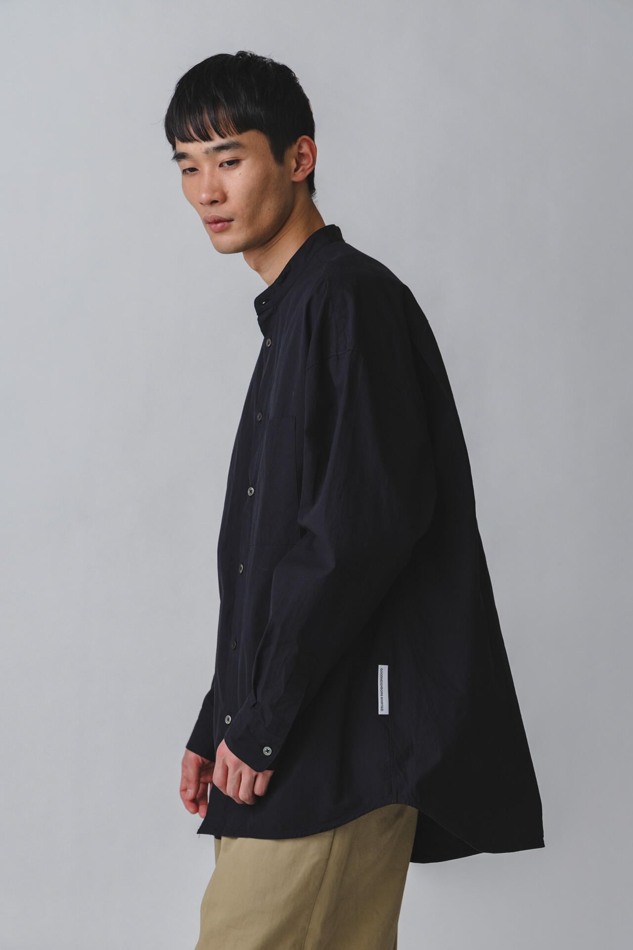 GOODNEIGHBORS SHIRTS / BASUKIA  BAND COLLAR SH