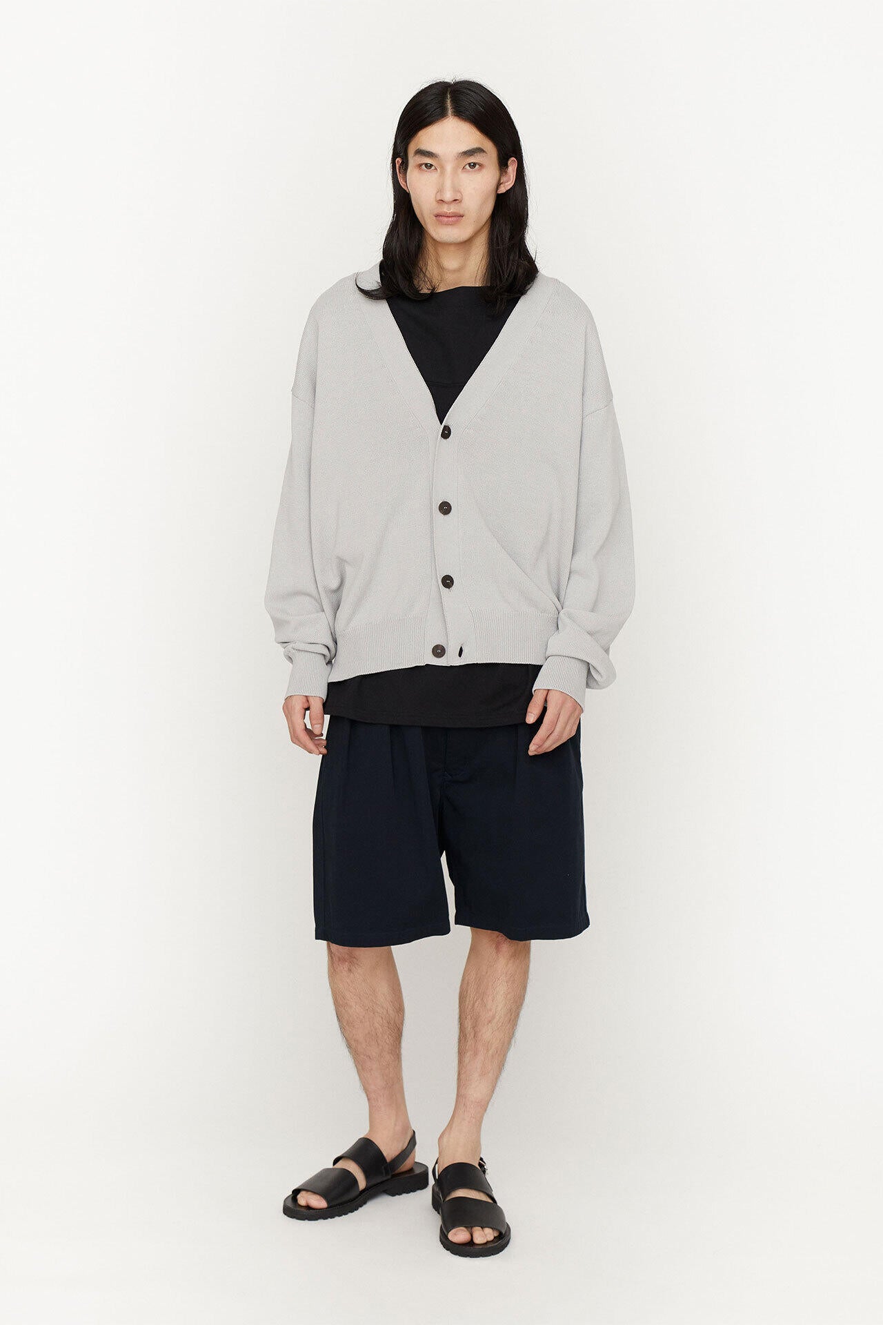 ［別注］STUDIO NICHOLSON / ICE CREPE COTTON 7GG CARDIGAN
