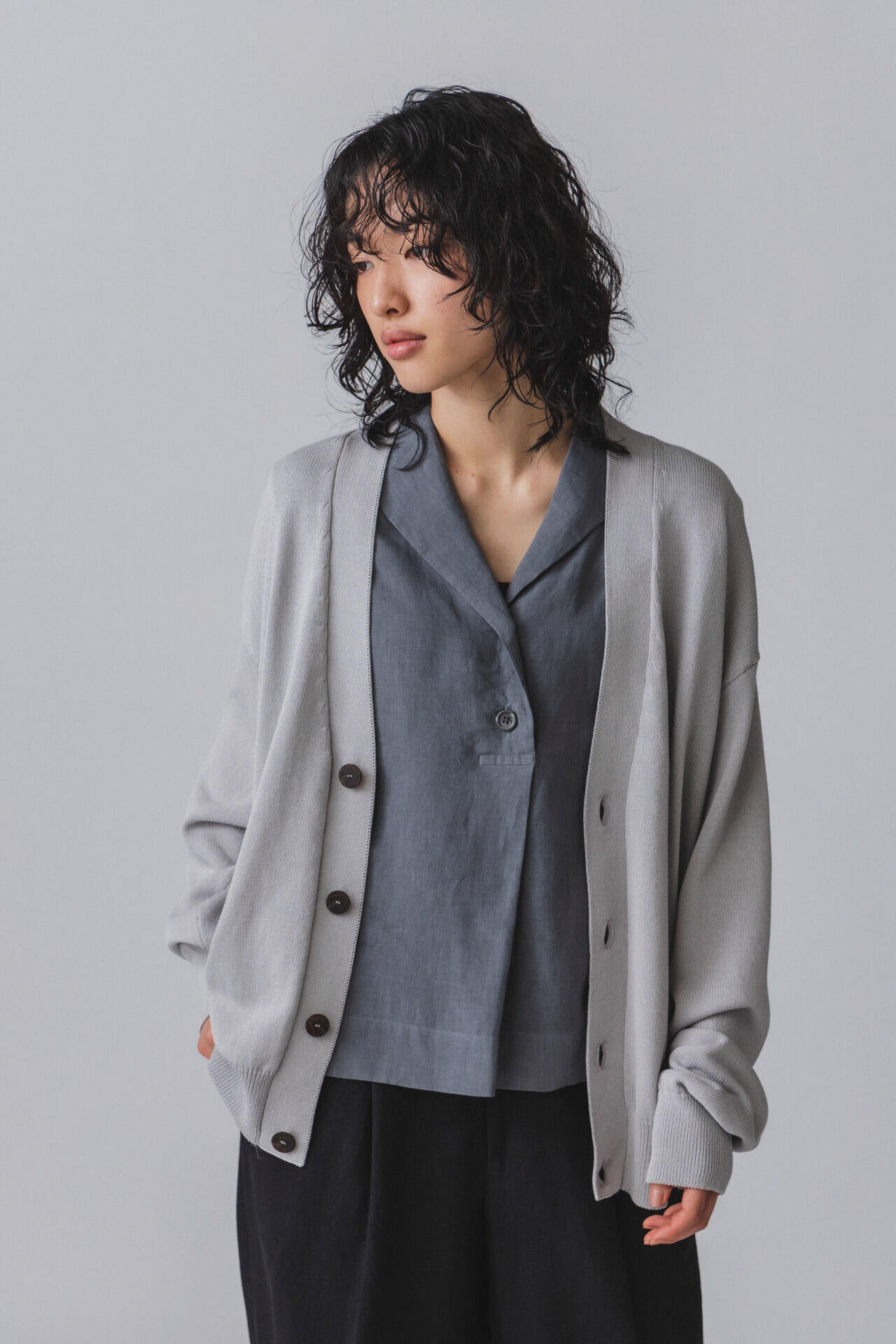 ［別注］STUDIO NICHOLSON / ICE CREPE COTTON 7GG CARDIGAN