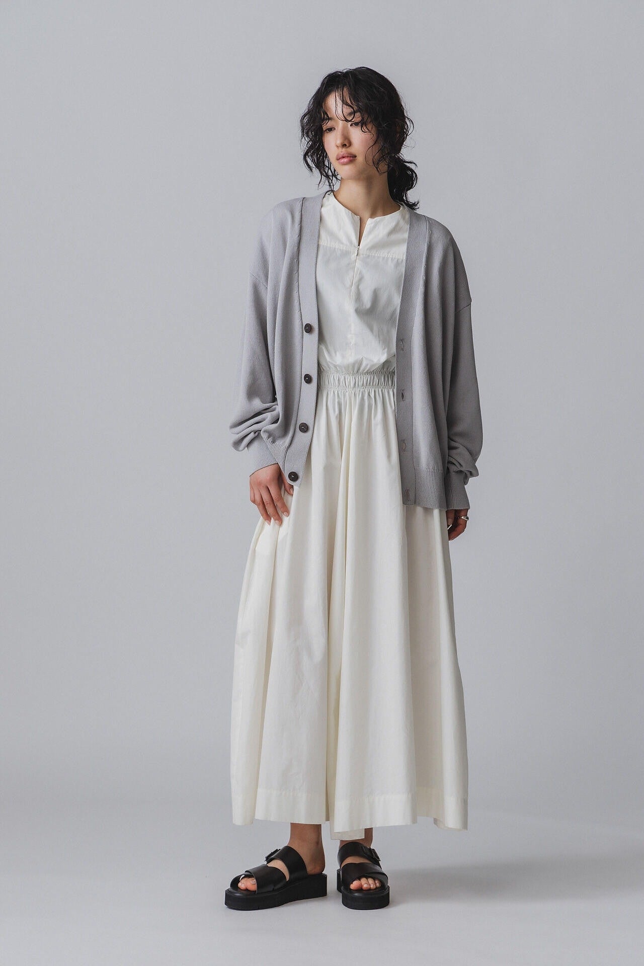 ［別注］STUDIO NICHOLSON / ICE CREPE COTTON 7GG CARDIGAN