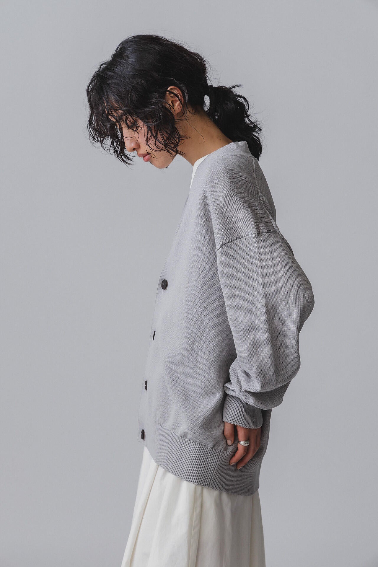 ［別注］STUDIO NICHOLSON / ICE CREPE COTTON 7GG CARDIGAN