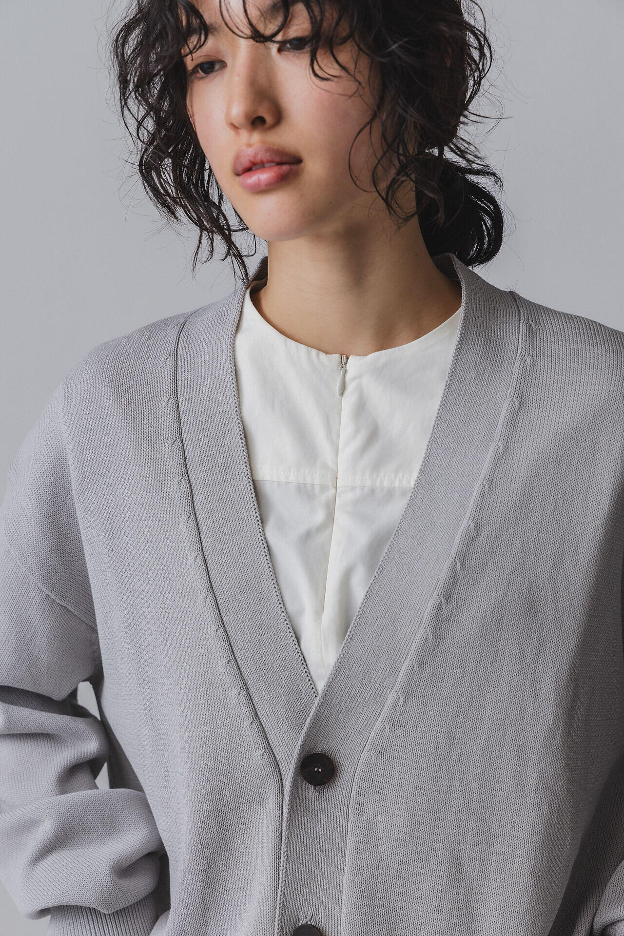 ［別注］STUDIO NICHOLSON / ICE CREPE COTTON 7GG CARDIGAN