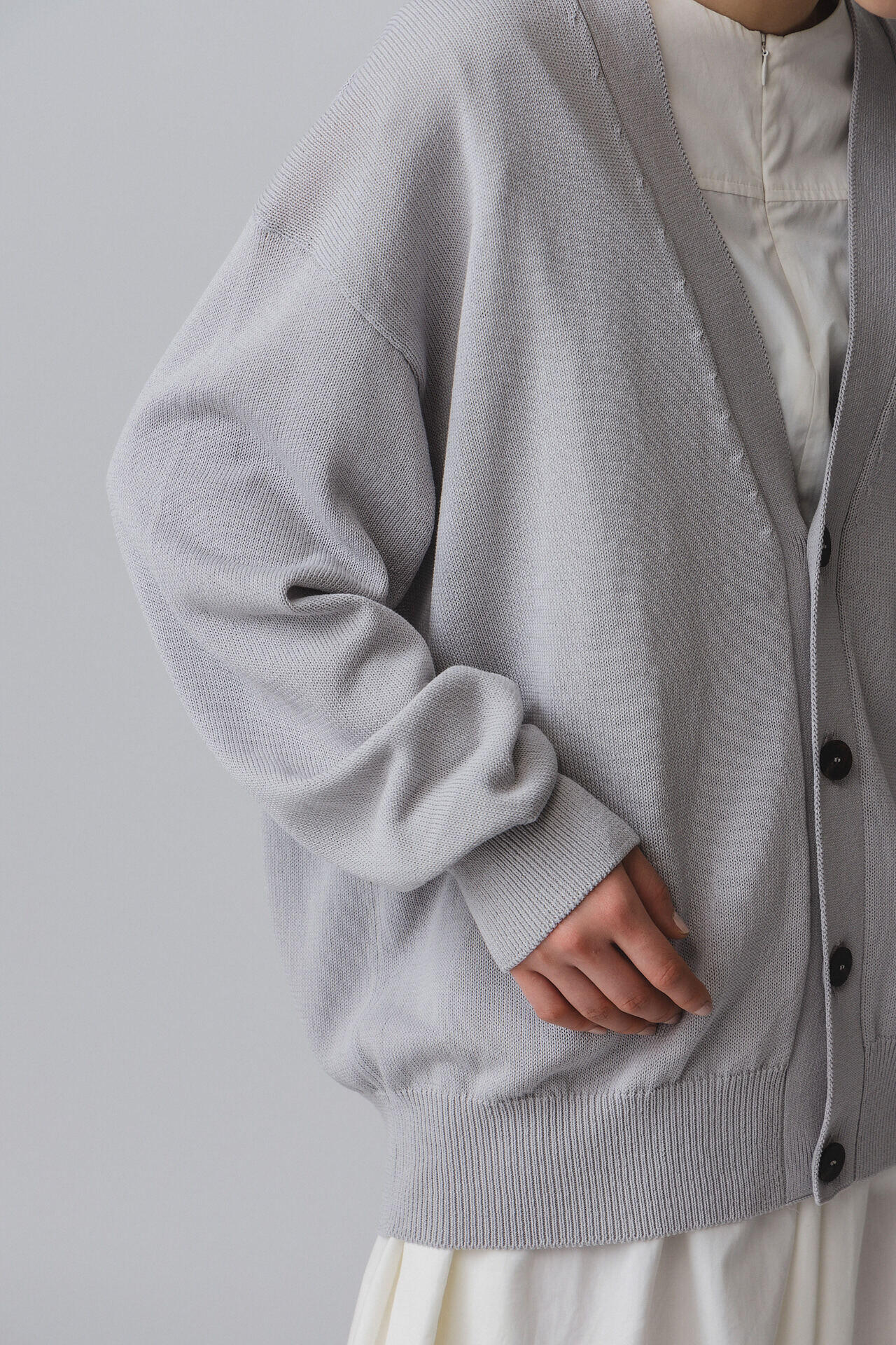 ［別注］STUDIO NICHOLSON / ICE CREPE COTTON 7GG CARDIGAN