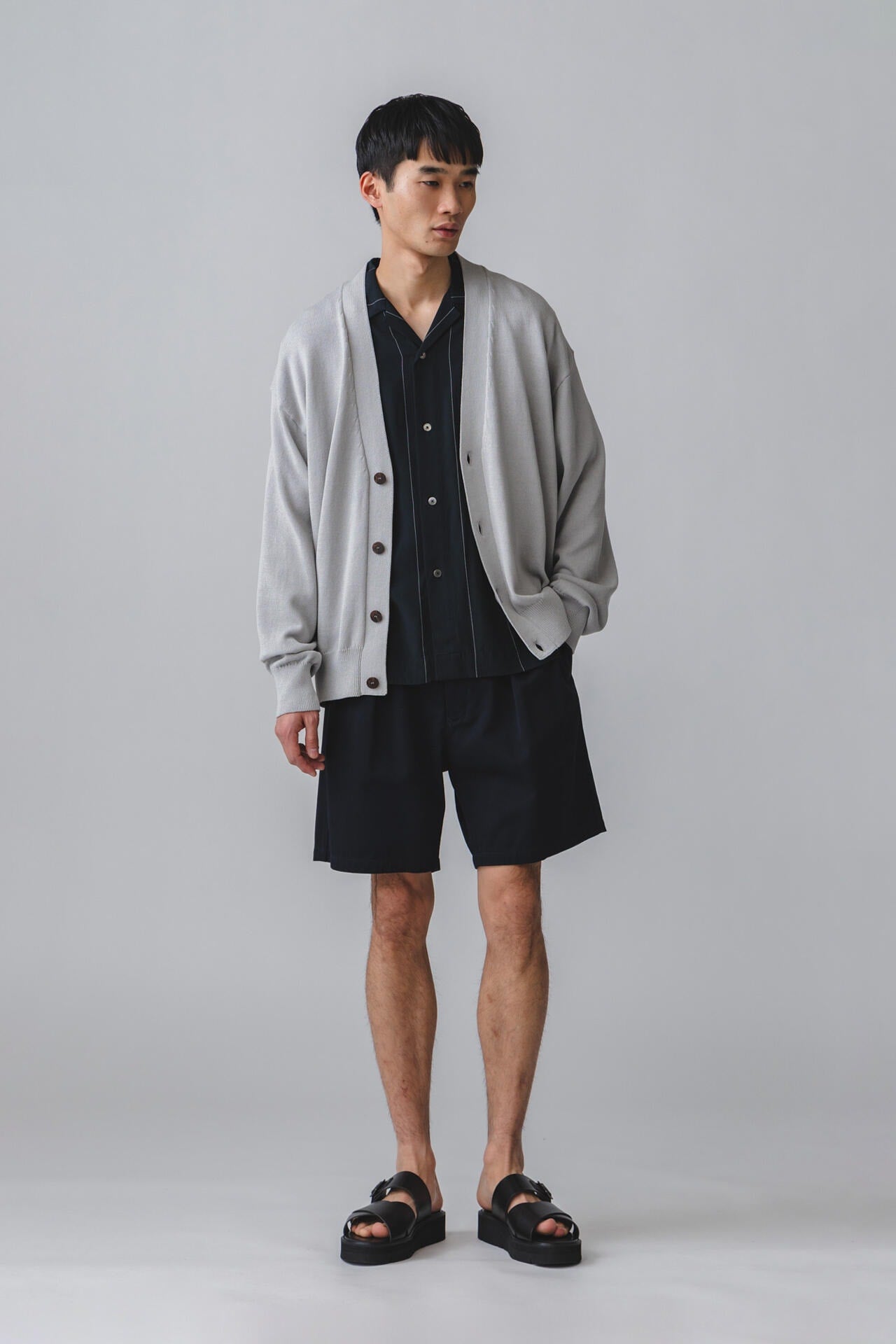 ［別注］STUDIO NICHOLSON / ICE CREPE COTTON 7GG CARDIGAN