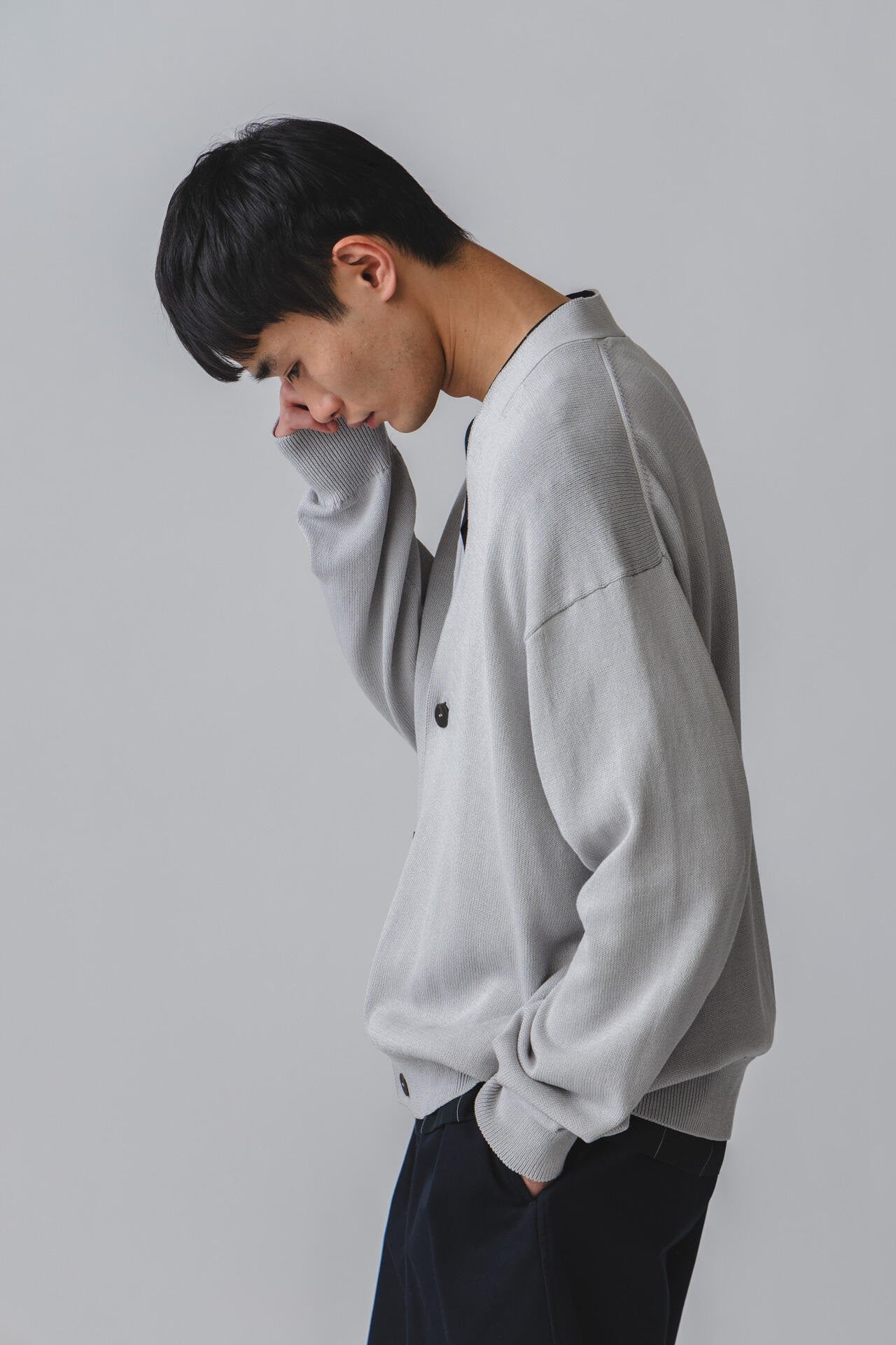 ［別注］STUDIO NICHOLSON / ICE CREPE COTTON 7GG CARDIGAN