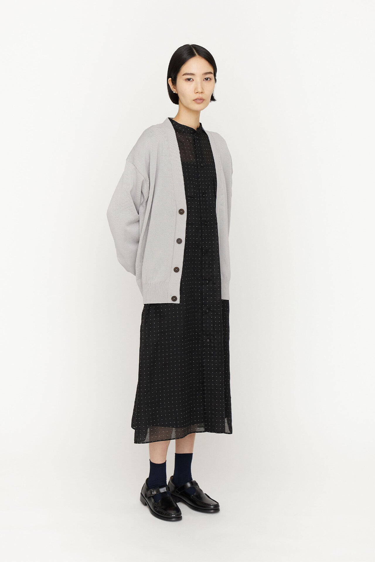 ［別注］STUDIO NICHOLSON / ICE CREPE COTTON 7GG CARDIGAN