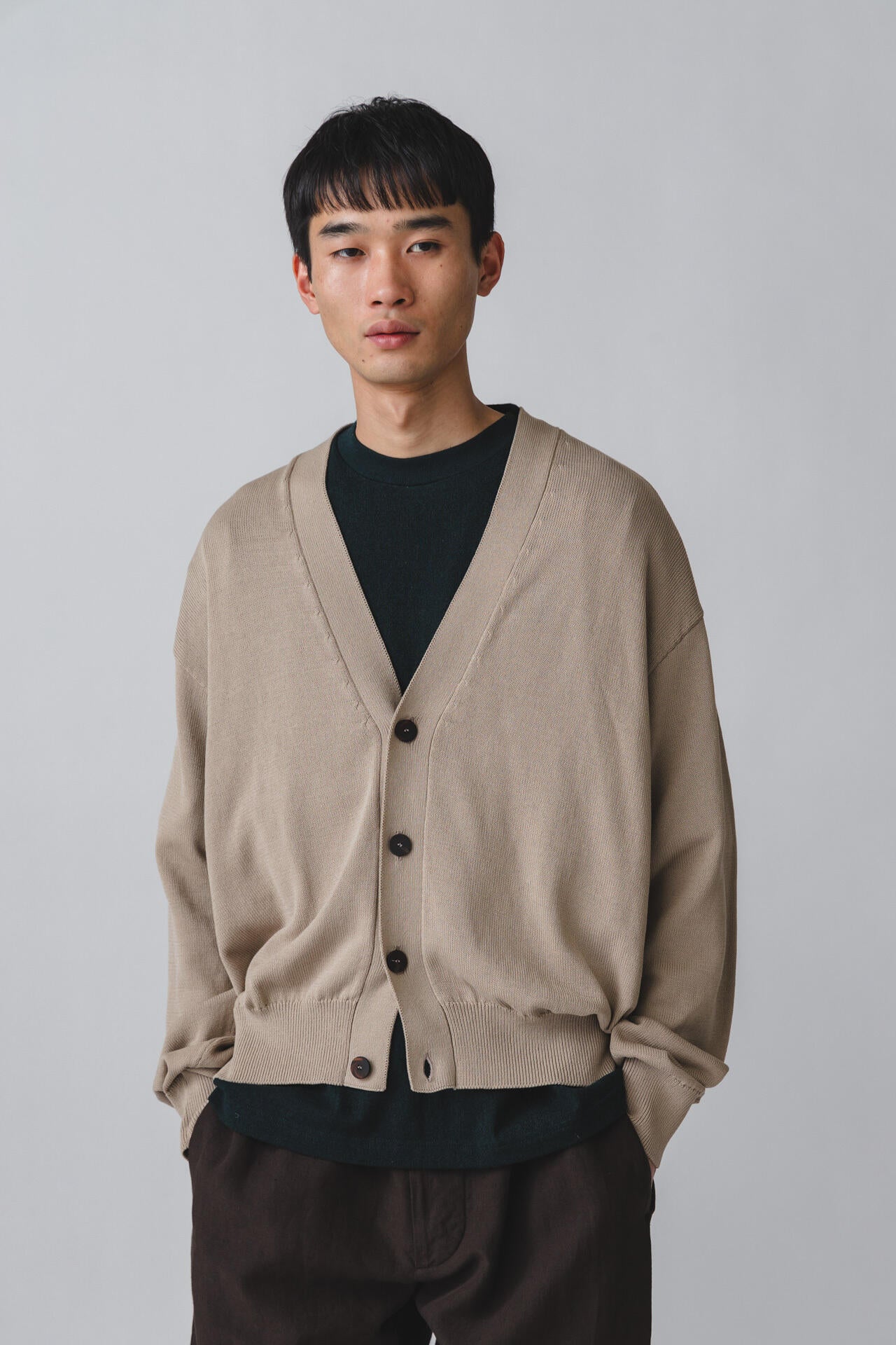 ［別注］STUDIO NICHOLSON / ICE CREPE COTTON 7GG CARDIGAN