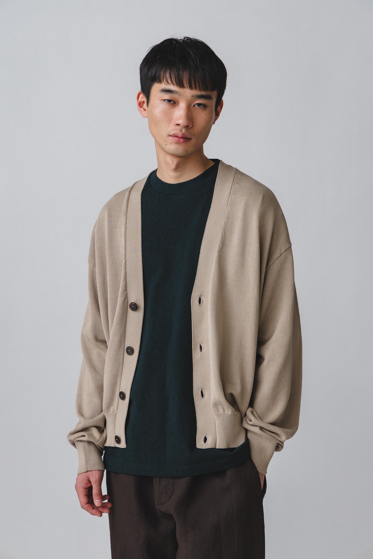 ［別注］STUDIO NICHOLSON / ICE CREPE COTTON 7GG CARDIGAN