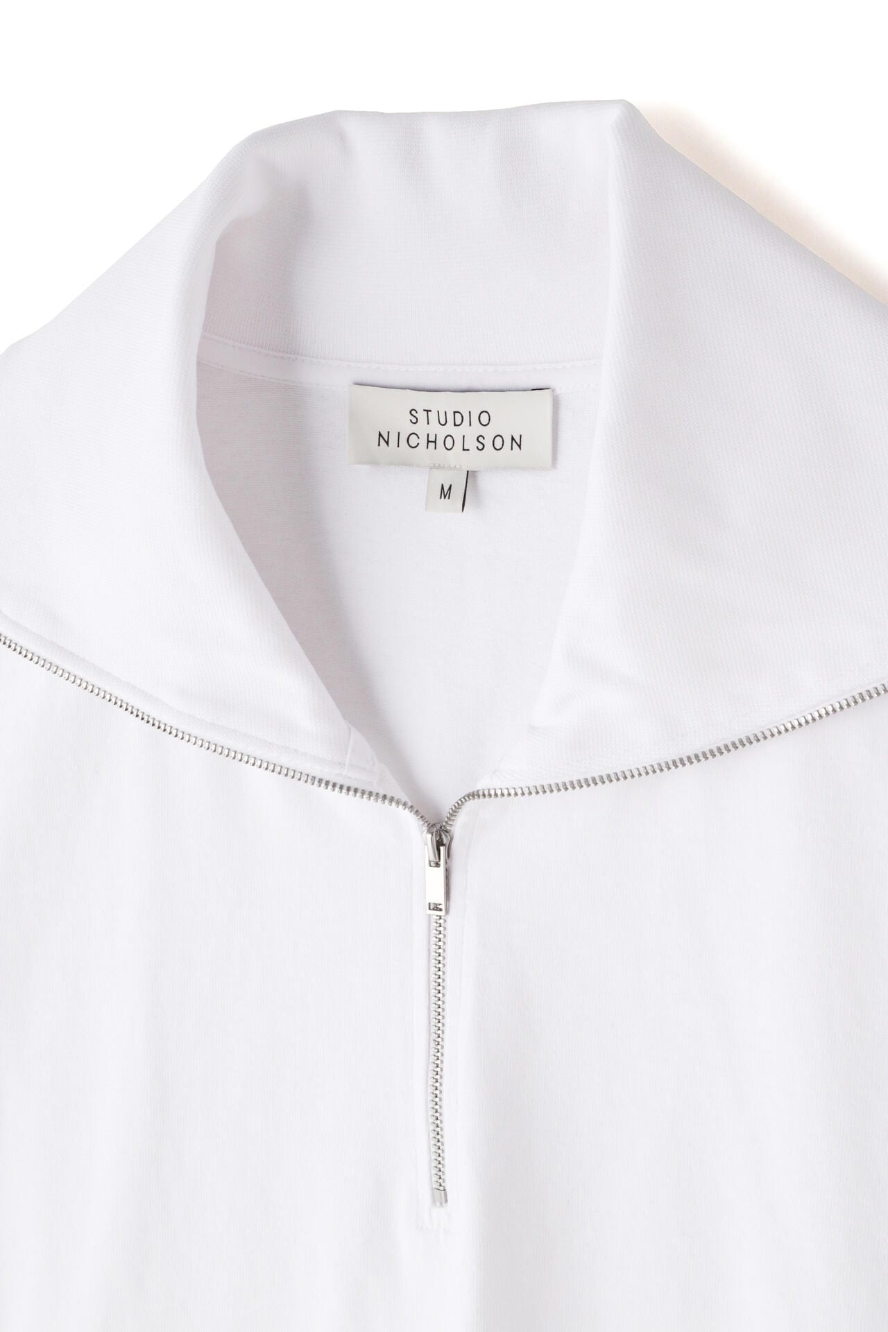 STUDIO NICHOLSON / DRY HEAVY COTTON ZIP THROUGH ROLL NECK