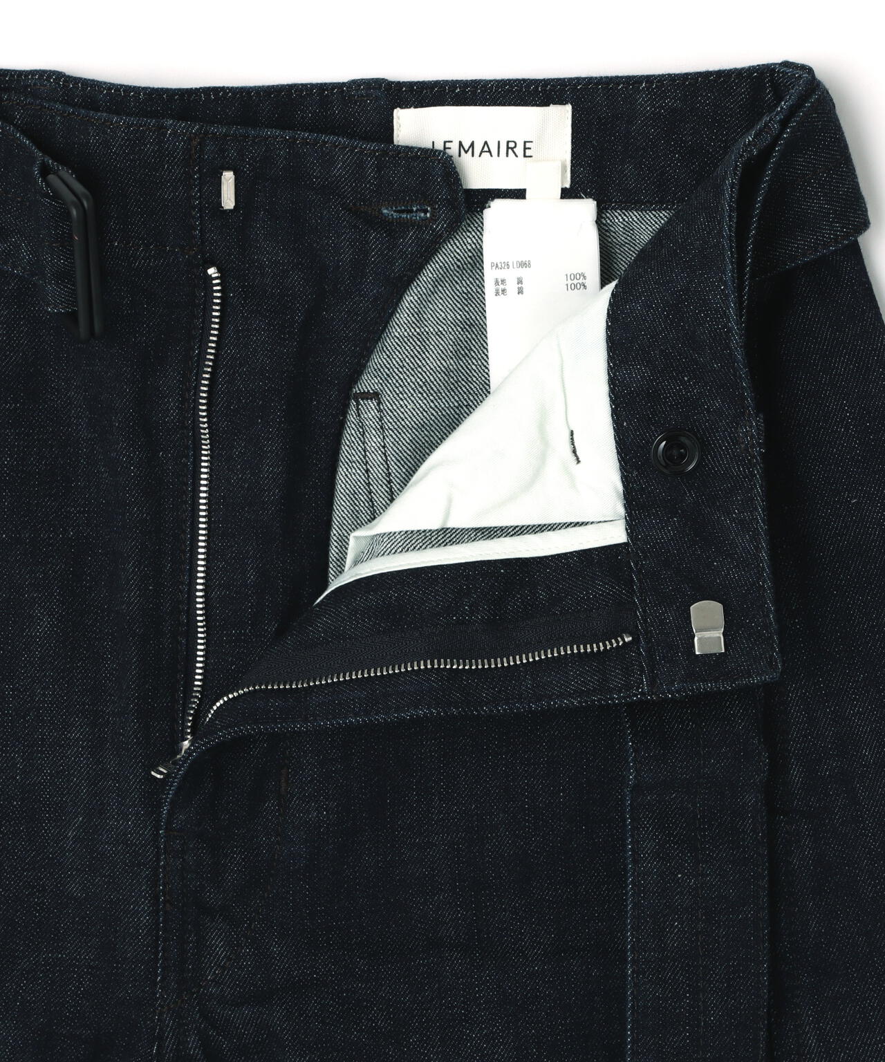 LEMAIRE / HEAVY INDIGO DENIM TWISTED BELTED PANTS