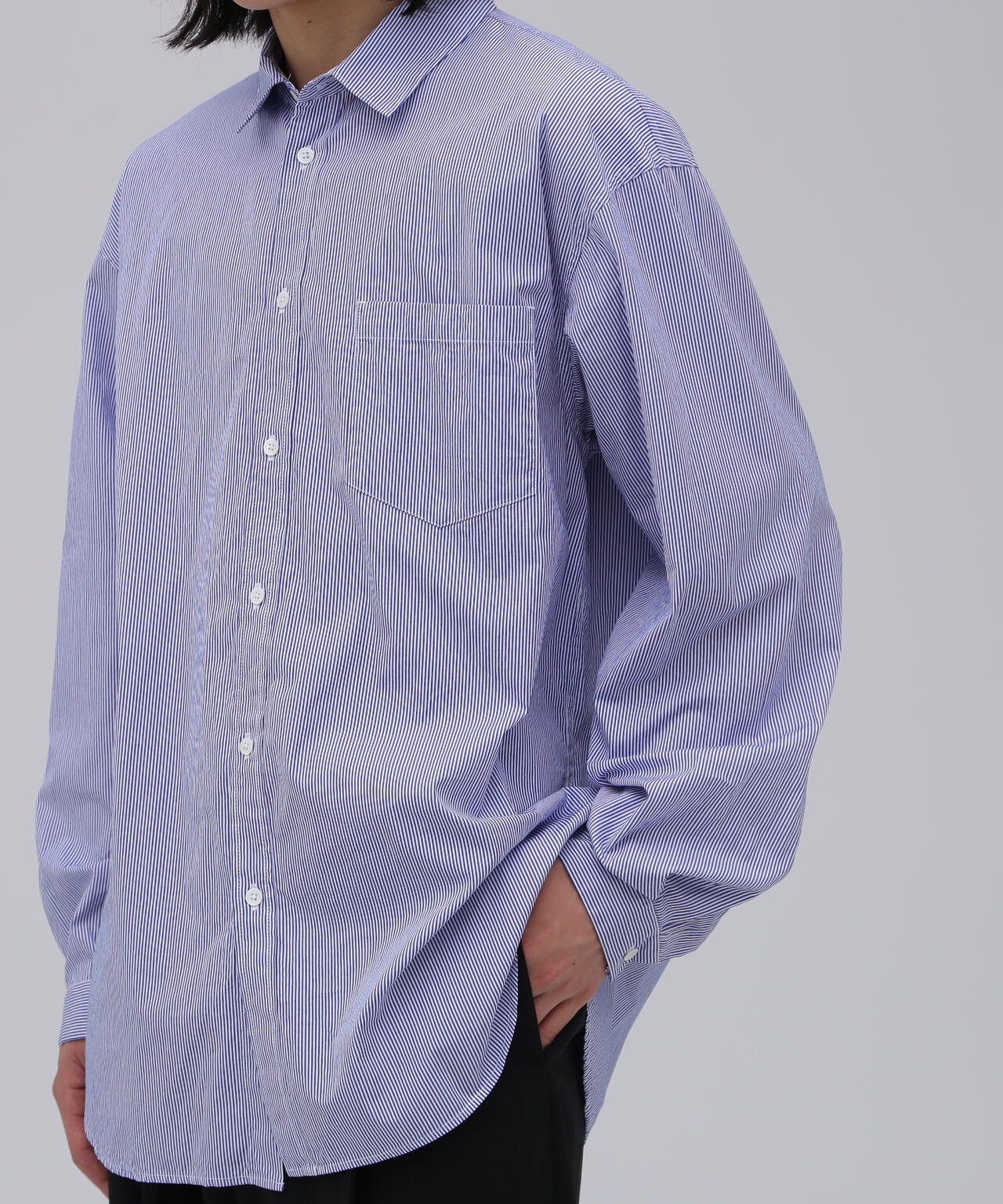 ATON / GIZA BROAD WASHED SHIRT