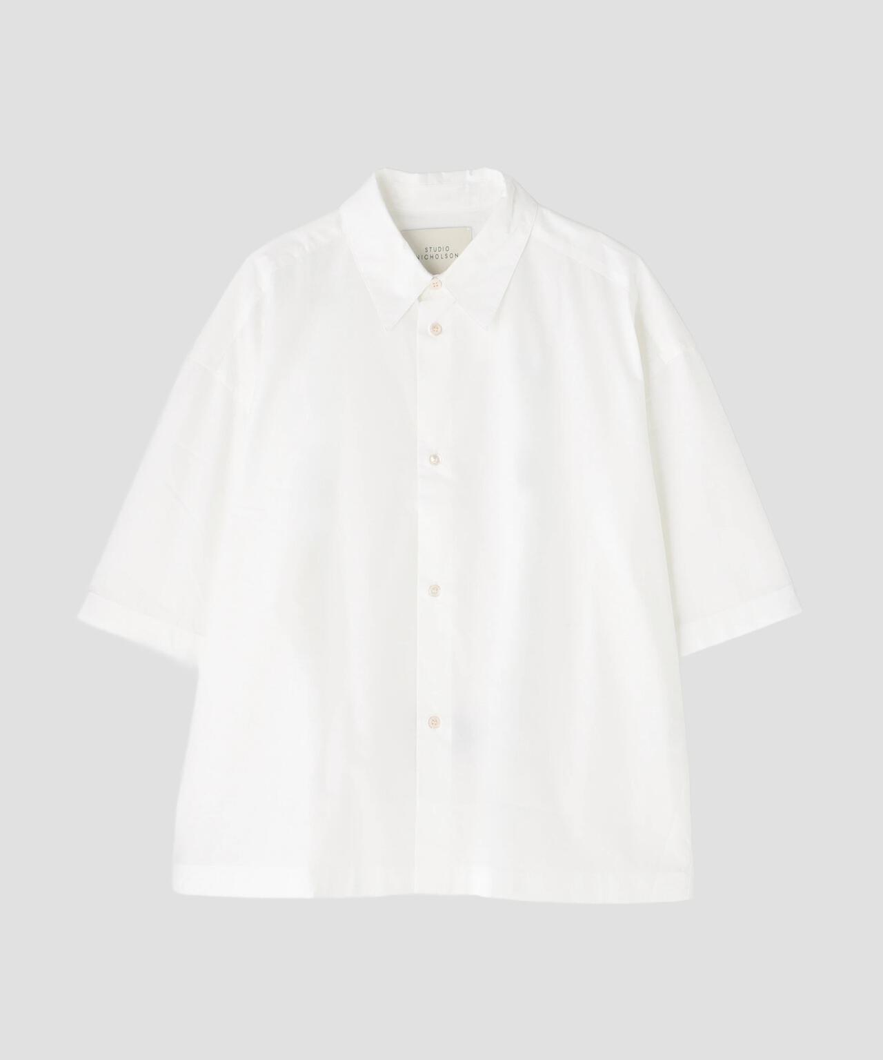 STUDIO NICHOLSON / JAPANESE COTTON NYLON SHORT SLEEVE BOXY SHIRT
