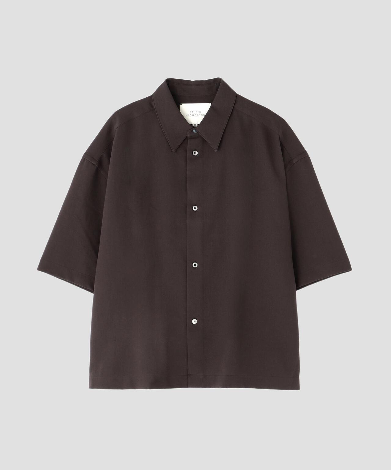 STUDIO NICHOLSON / JAPANESE COTTON NYLON SHORT SLEEVE BOXY SHIRT