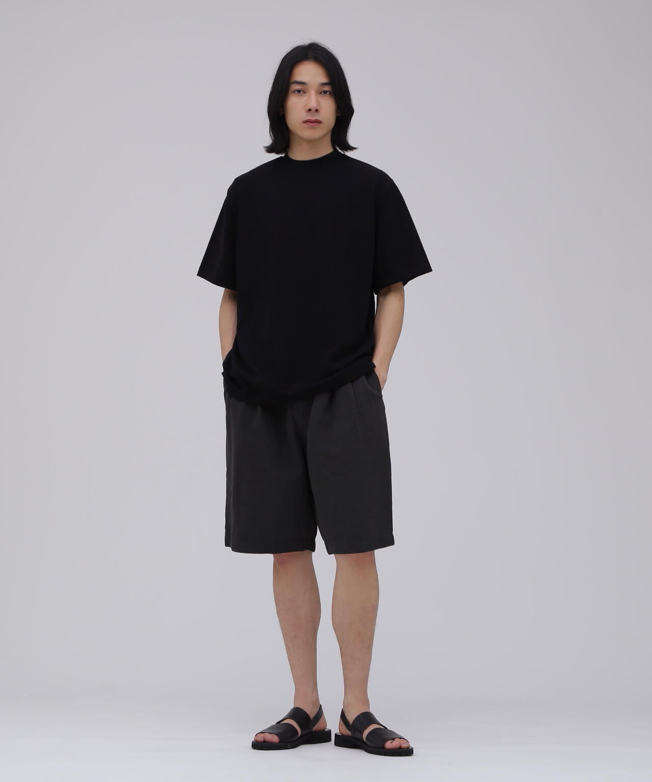 Yonetomi / LIGHT WAVE COTTON KNIT TEE (SOLID)