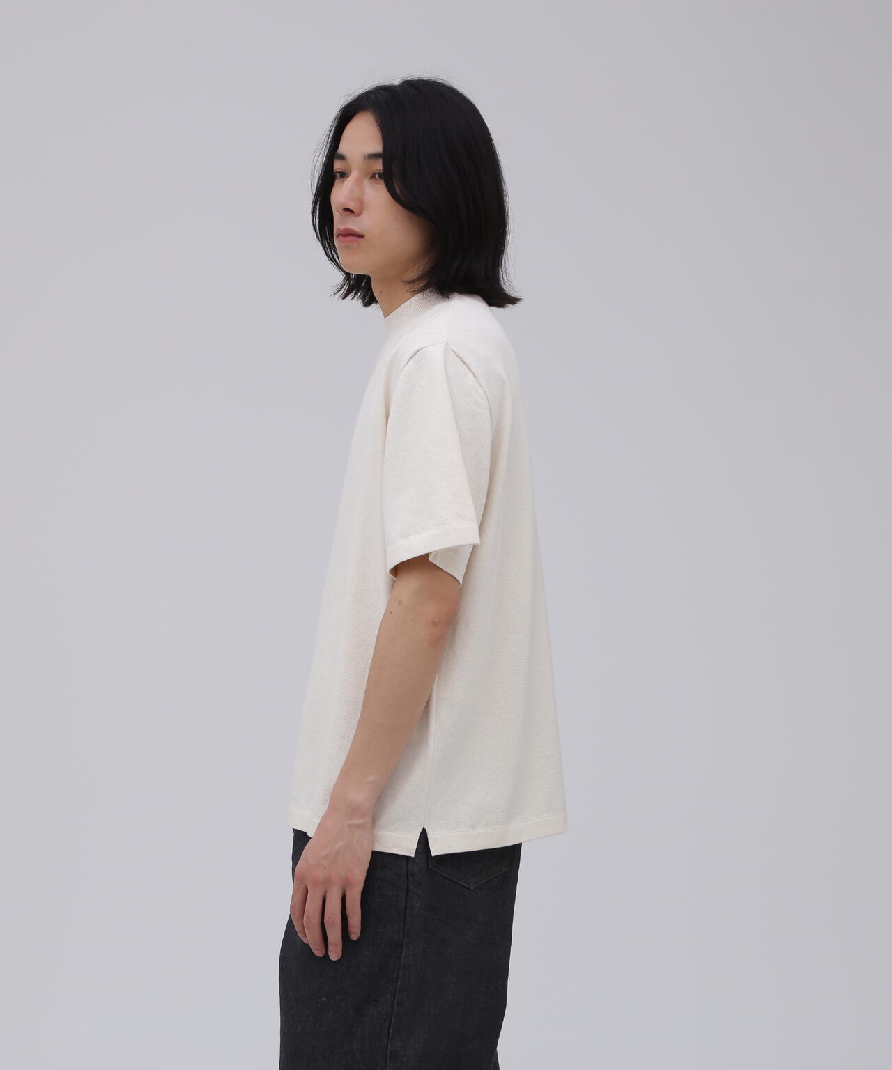 Yonetomi / LIGHT WAVE COTTON KNIT TEE (SOLID)