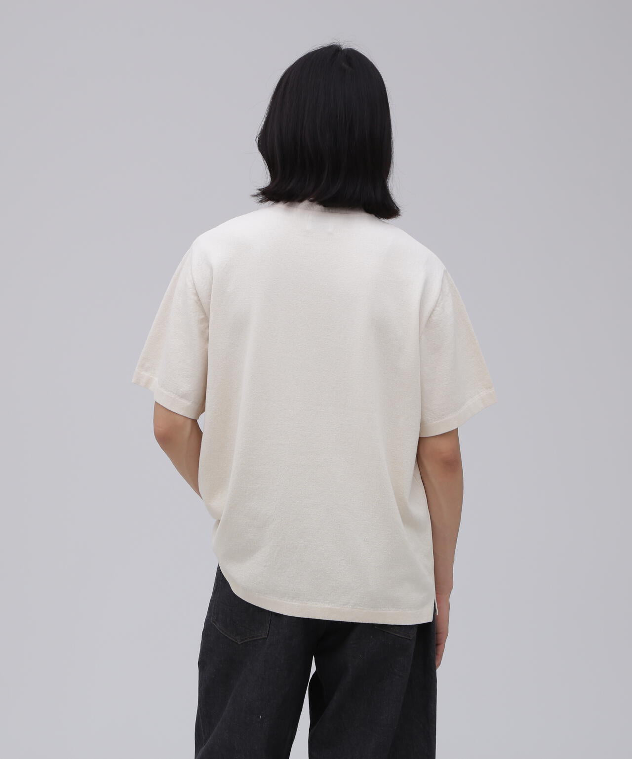 Yonetomi / LIGHT WAVE COTTON KNIT TEE (SOLID)