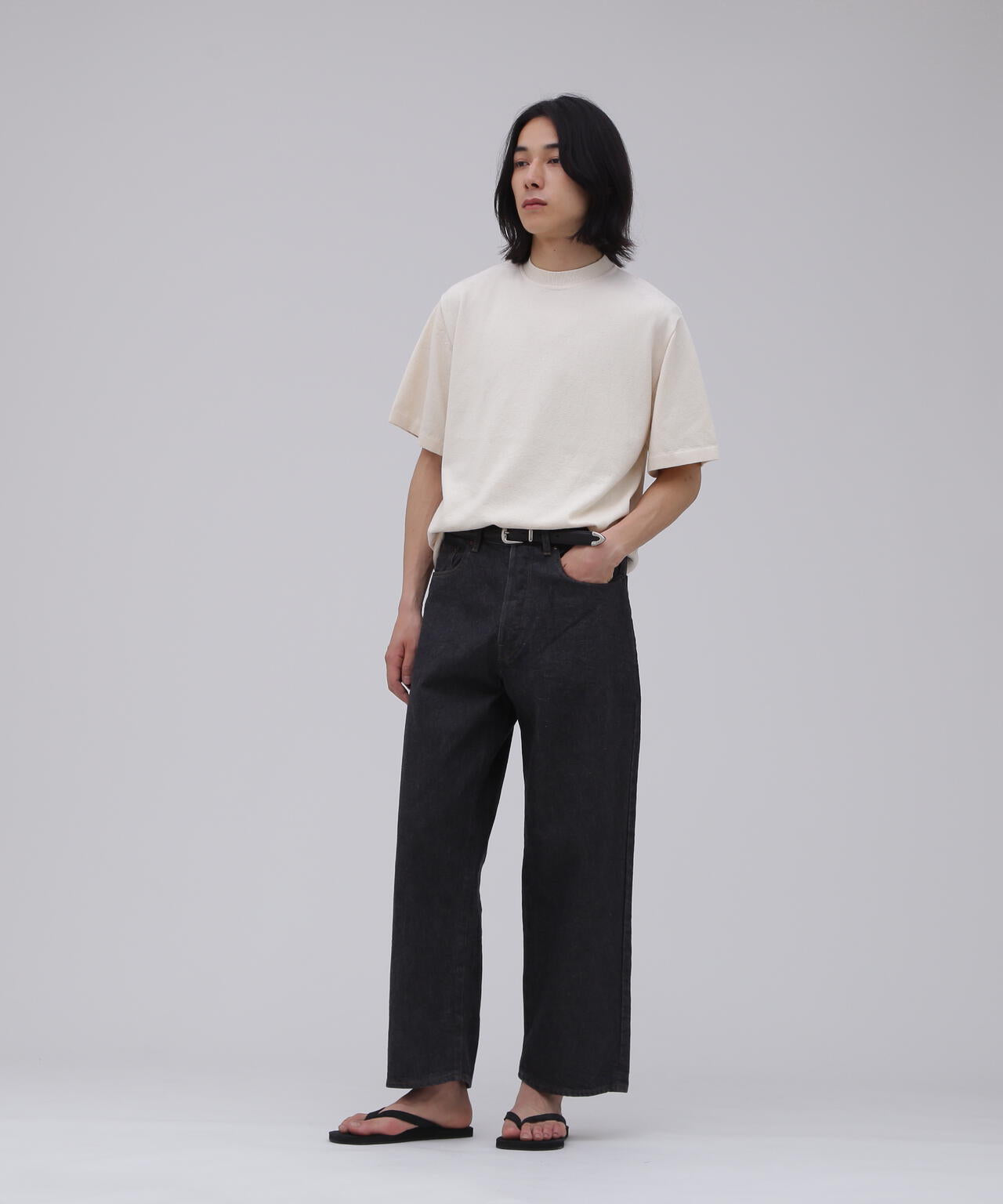 Yonetomi / LIGHT WAVE COTTON KNIT TEE (SOLID)