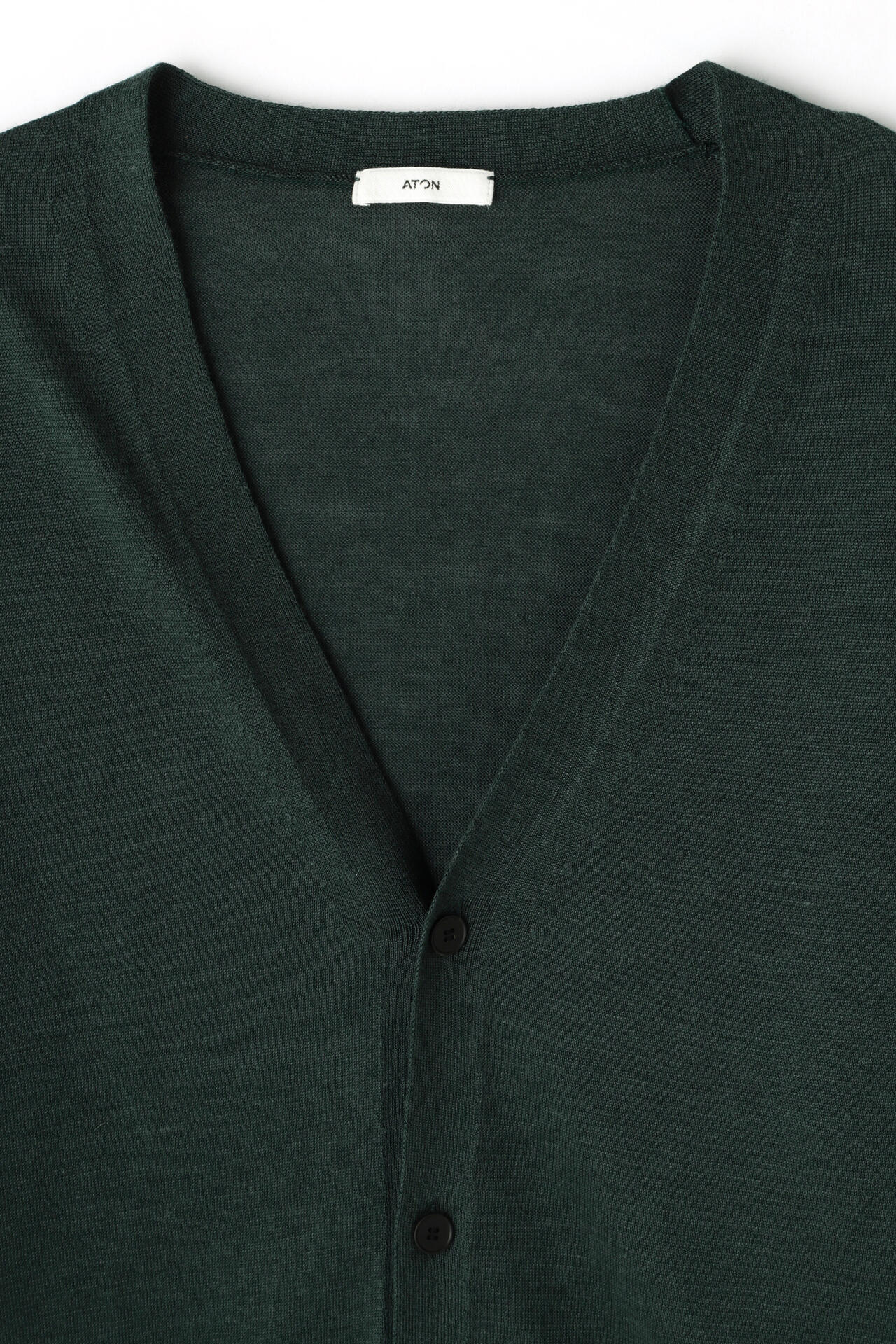 ATON / RAMIE CASHMERE V-NECK KNIT CARDIGAN