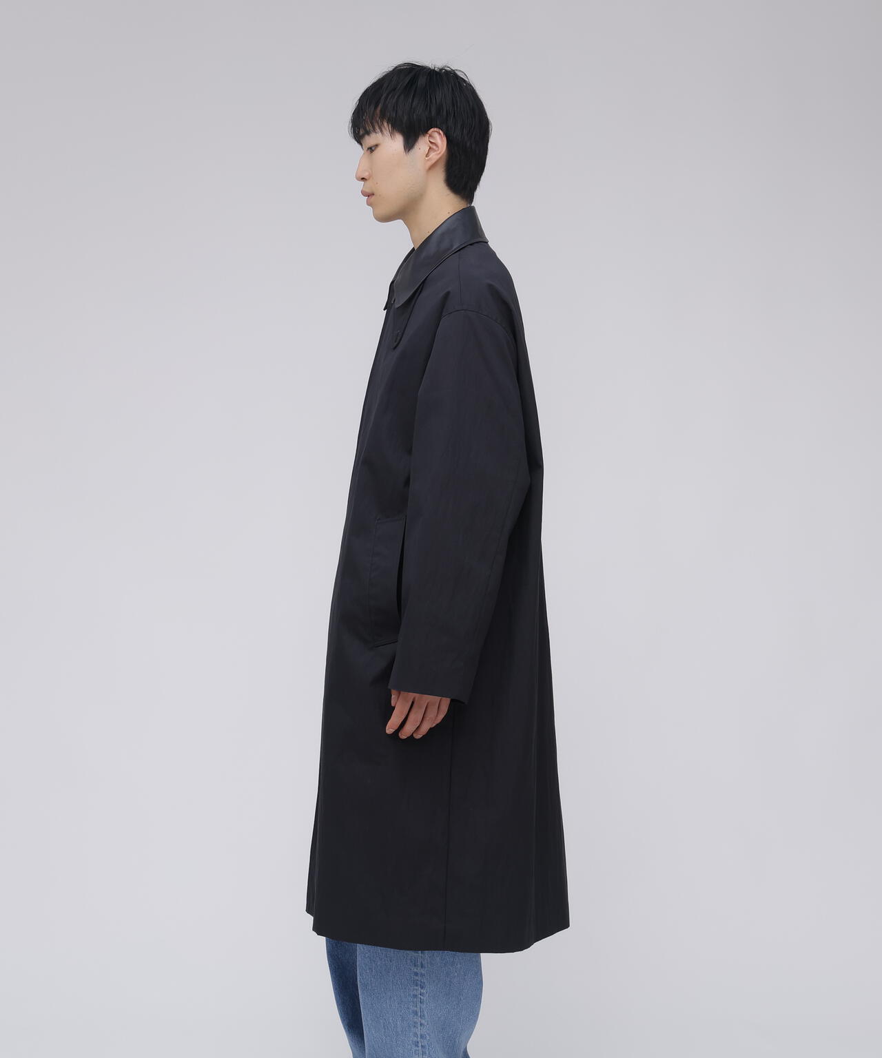 STUDIO NICHOLSON / WASHED WEATHER CLOTH TRENCH COAT