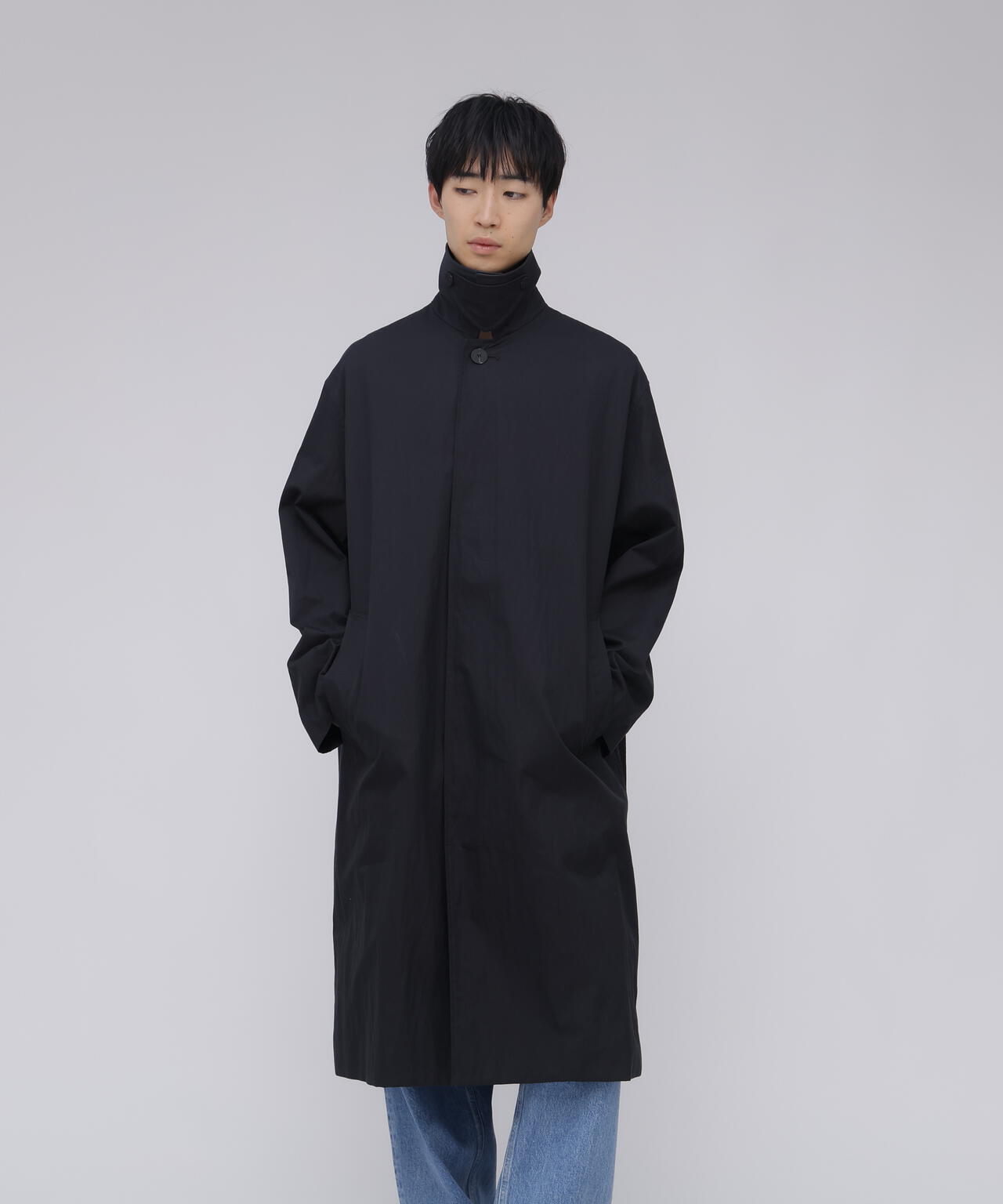 STUDIO NICHOLSON / WASHED WEATHER CLOTH TRENCH COAT