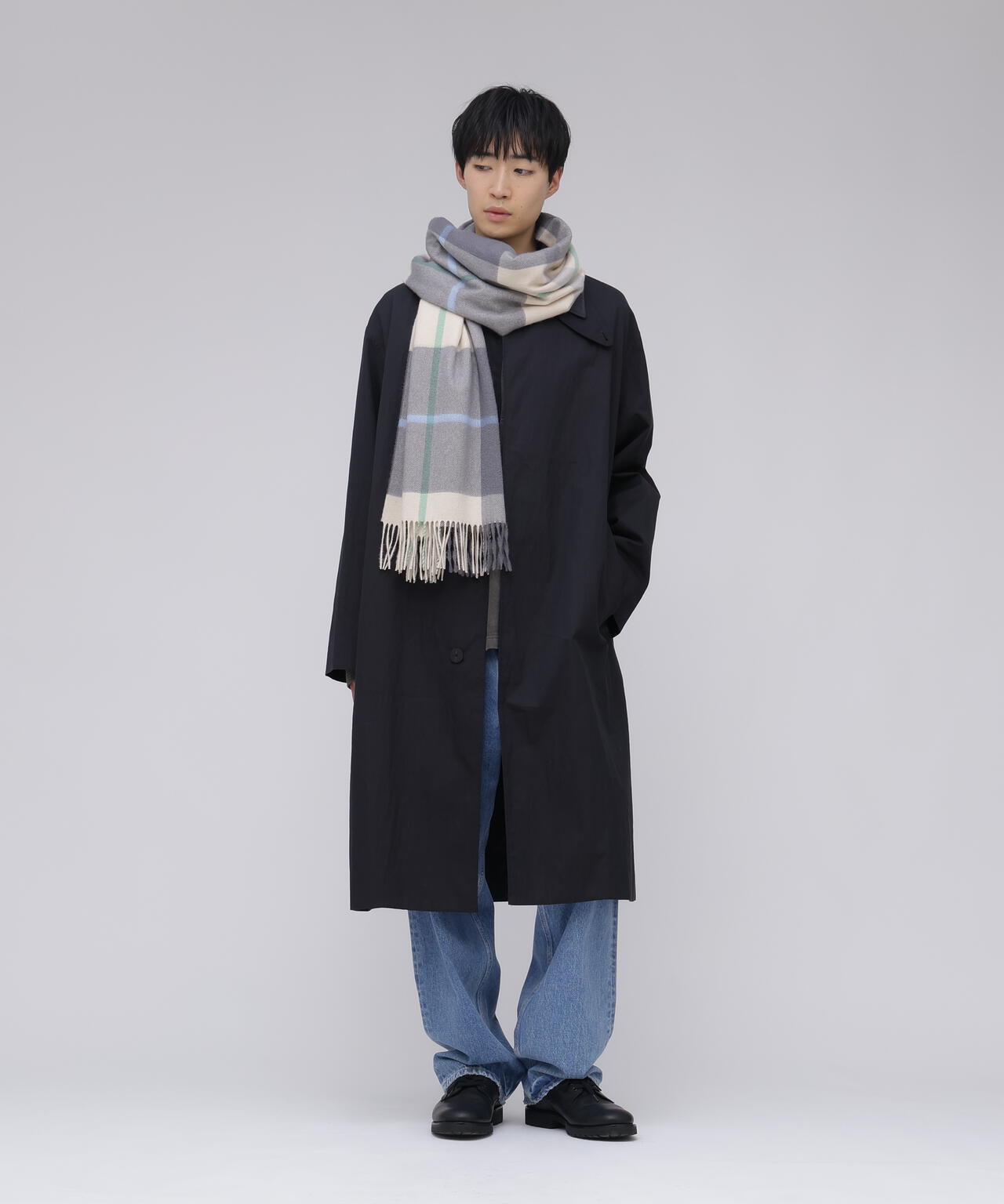 STUDIO NICHOLSON / WASHED WEATHER CLOTH TRENCH COAT