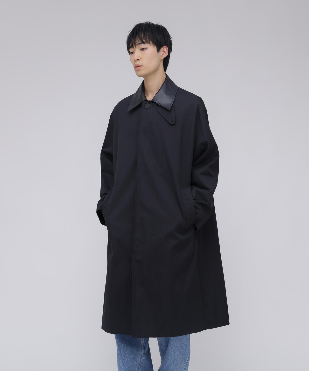 STUDIO NICHOLSON / WASHED WEATHER CLOTH TRENCH COAT