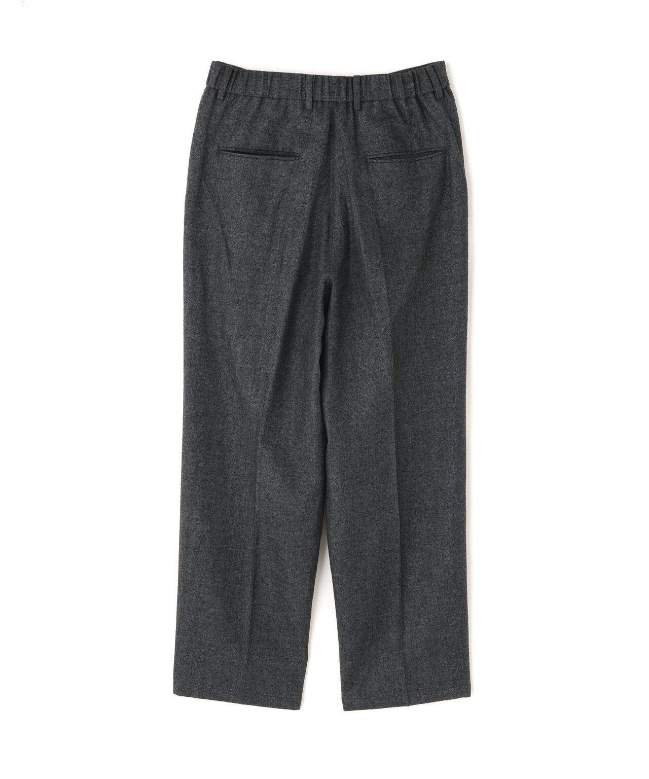 ATON / LINEN WOOL TWILL LOOSE FIT PANTS