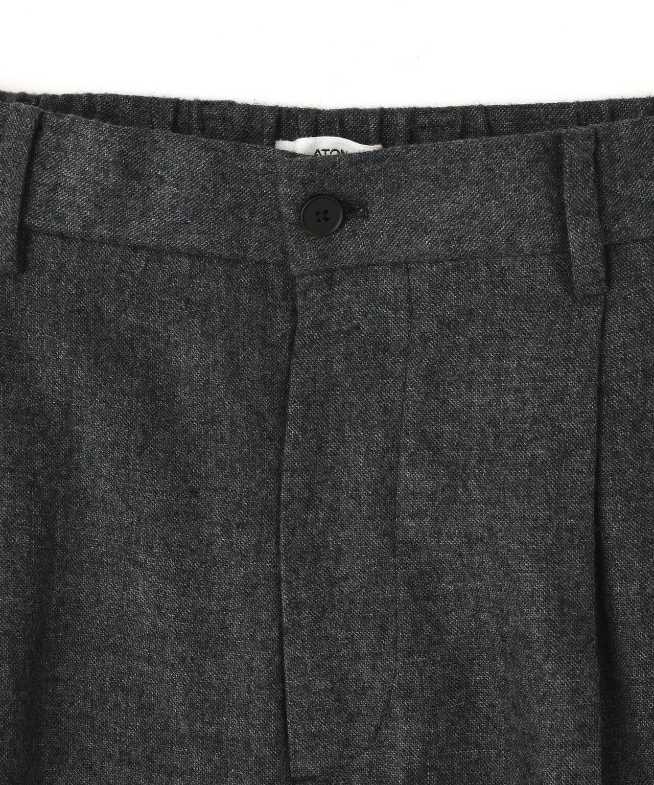 ATON / LINEN WOOL TWILL LOOSE FIT PANTS