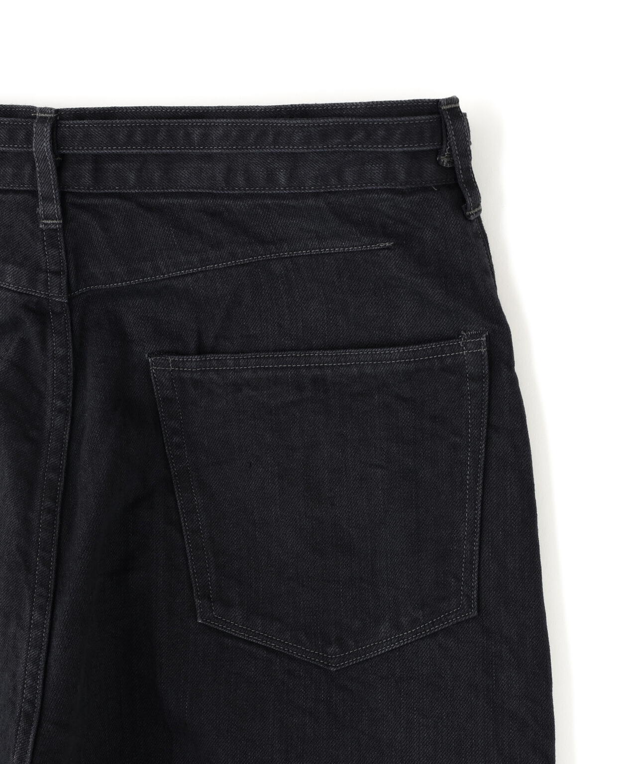 blurhms / 12.9OZ DENIM NARROW BELTED PANTS