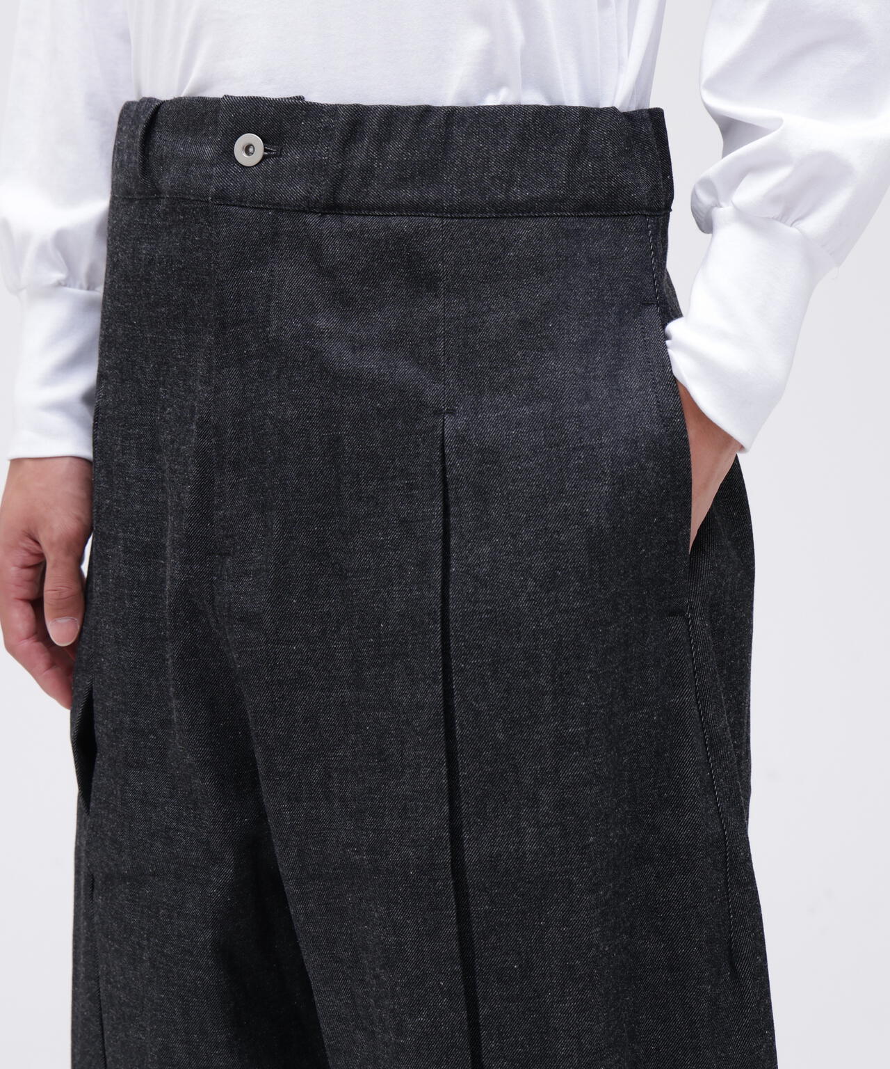 sageNATION / BOX PLEAT TROUSER DENIM