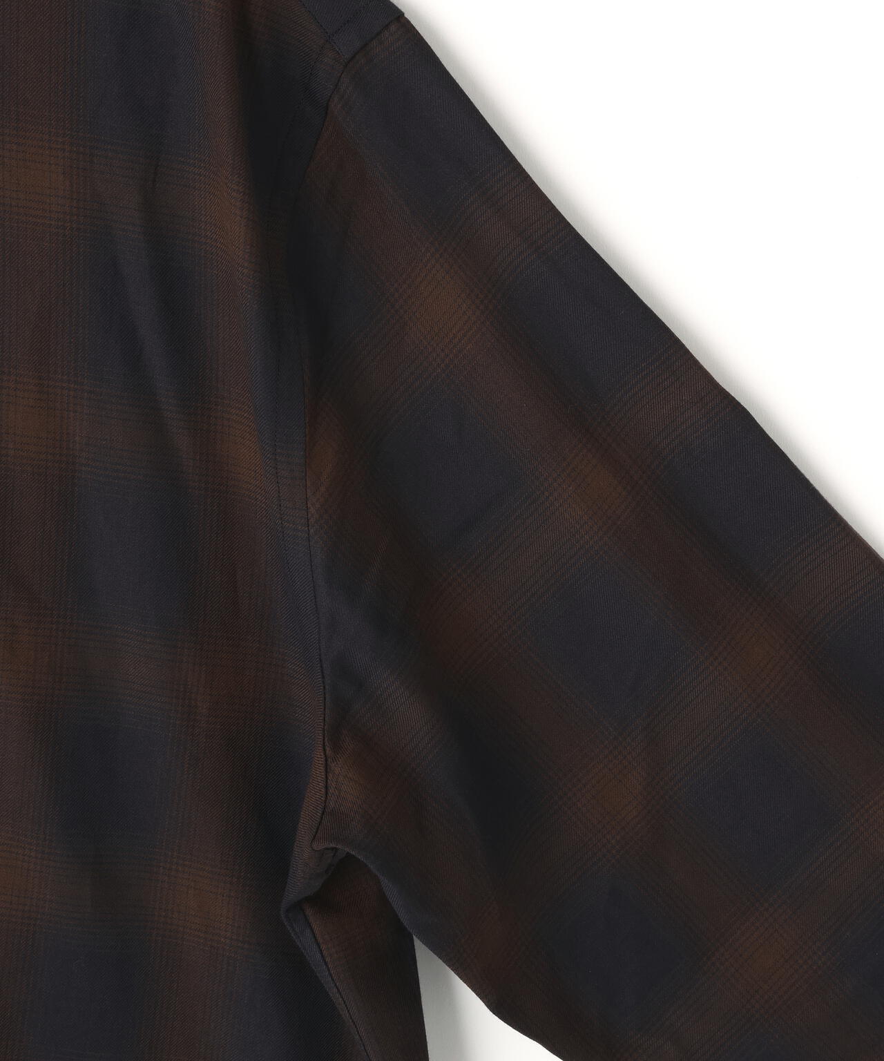 STUDIO NICHOLSON / COTTON CHECK OVERSIZED STRIGHT HEM SHIRT