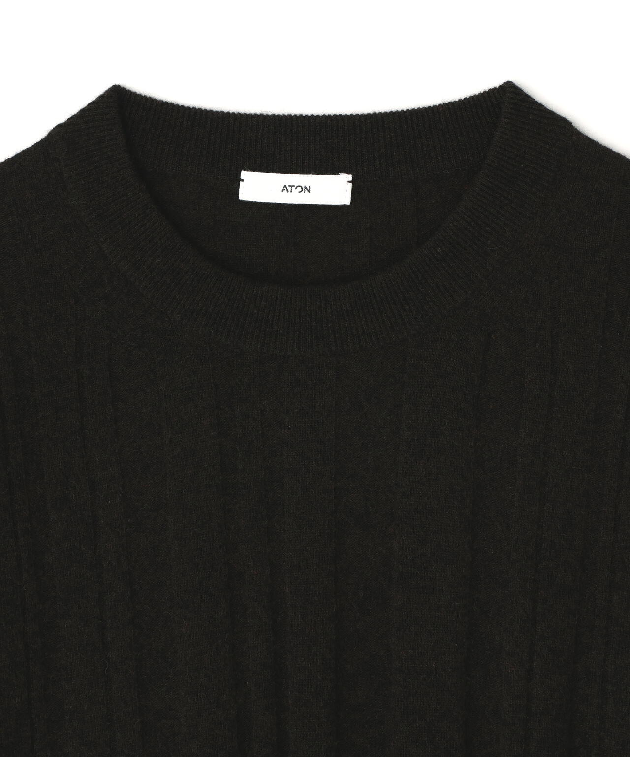 ATON / SUPER LIGHT WOOL RANDOM RIB SWEATER