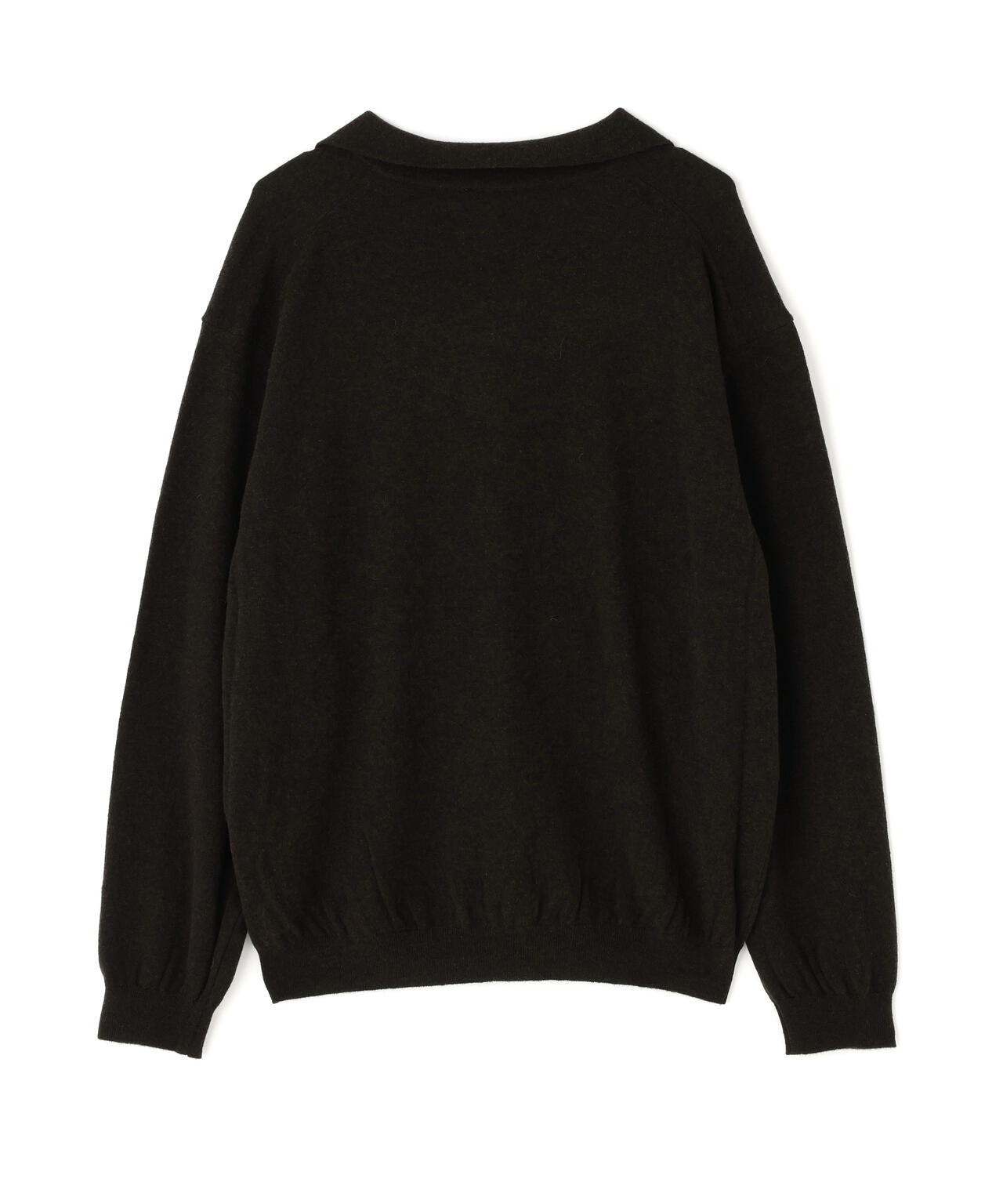 ATON / SUPER LIGHT WOOL SLIPPER POLO SWEATER